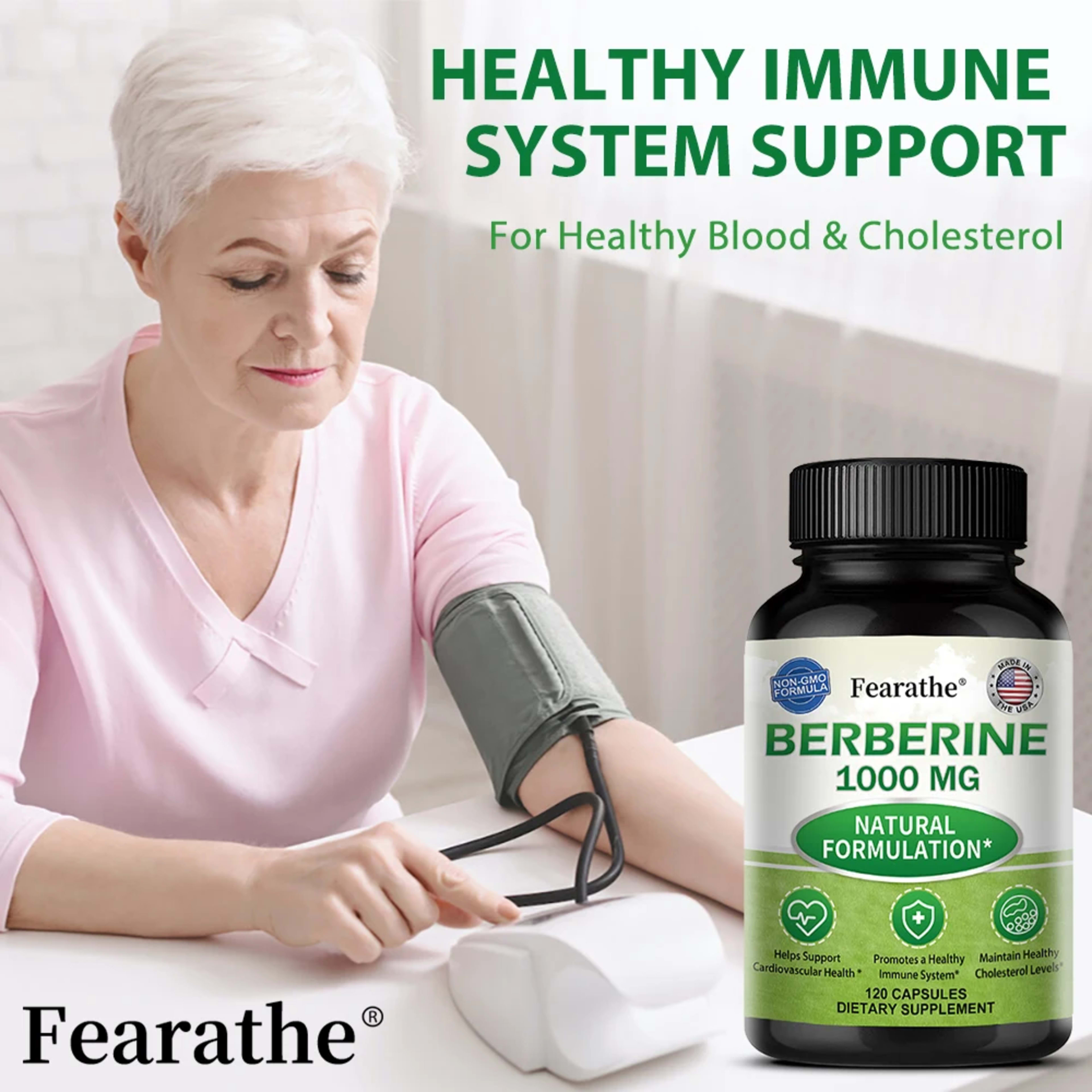 Berberine 1000 Mg Supplement, Highly Absorbed, Supports Cardiovascular Health, Regulates Gut Flora Balance, Improves Dig 2