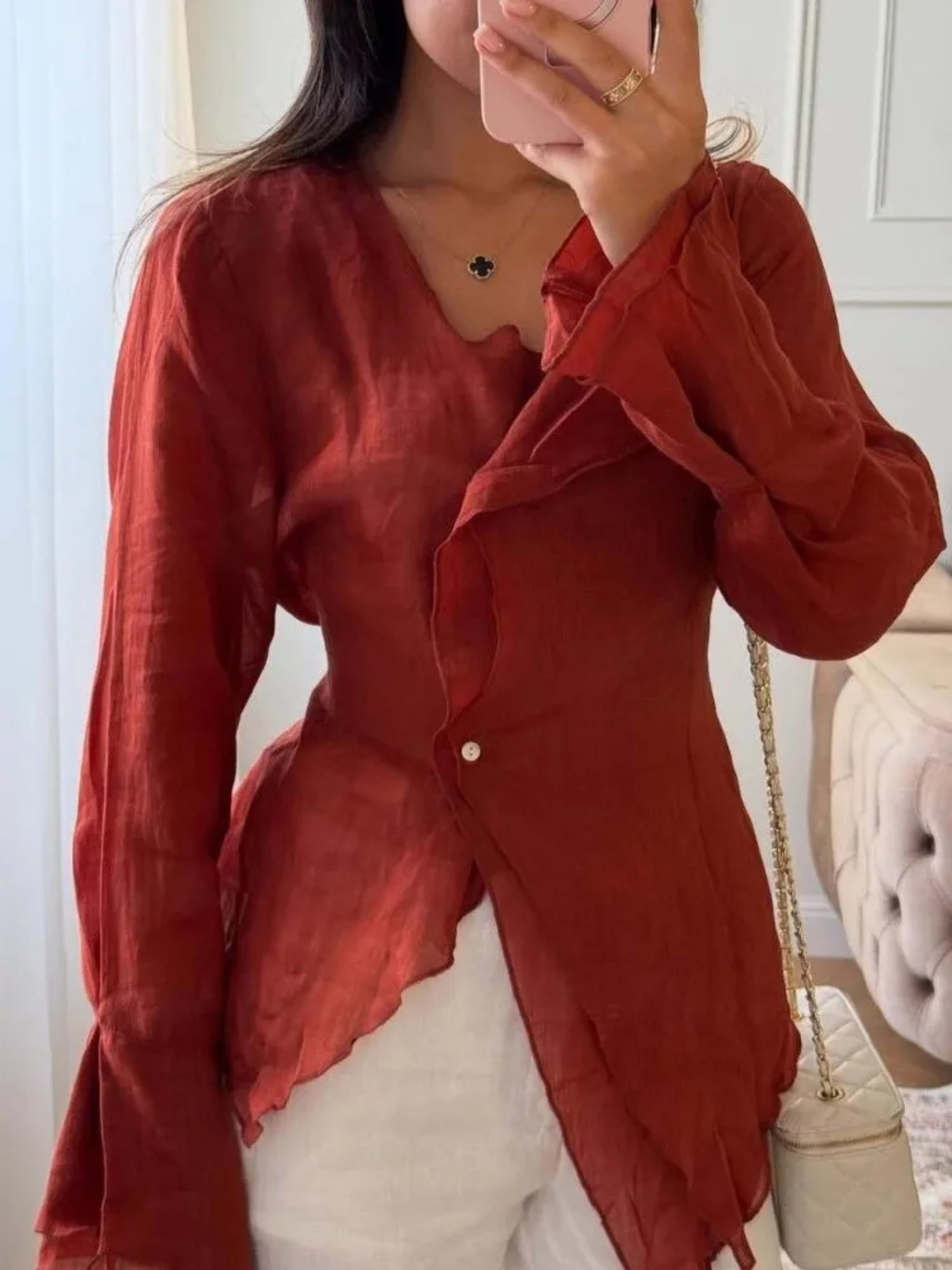 Women Blouses 2026 Spring Summer Long Sleeve Blouse Woman Blouse Shirt Office Elegant Work Shirt Top Blusas Mujer De Mod 1
