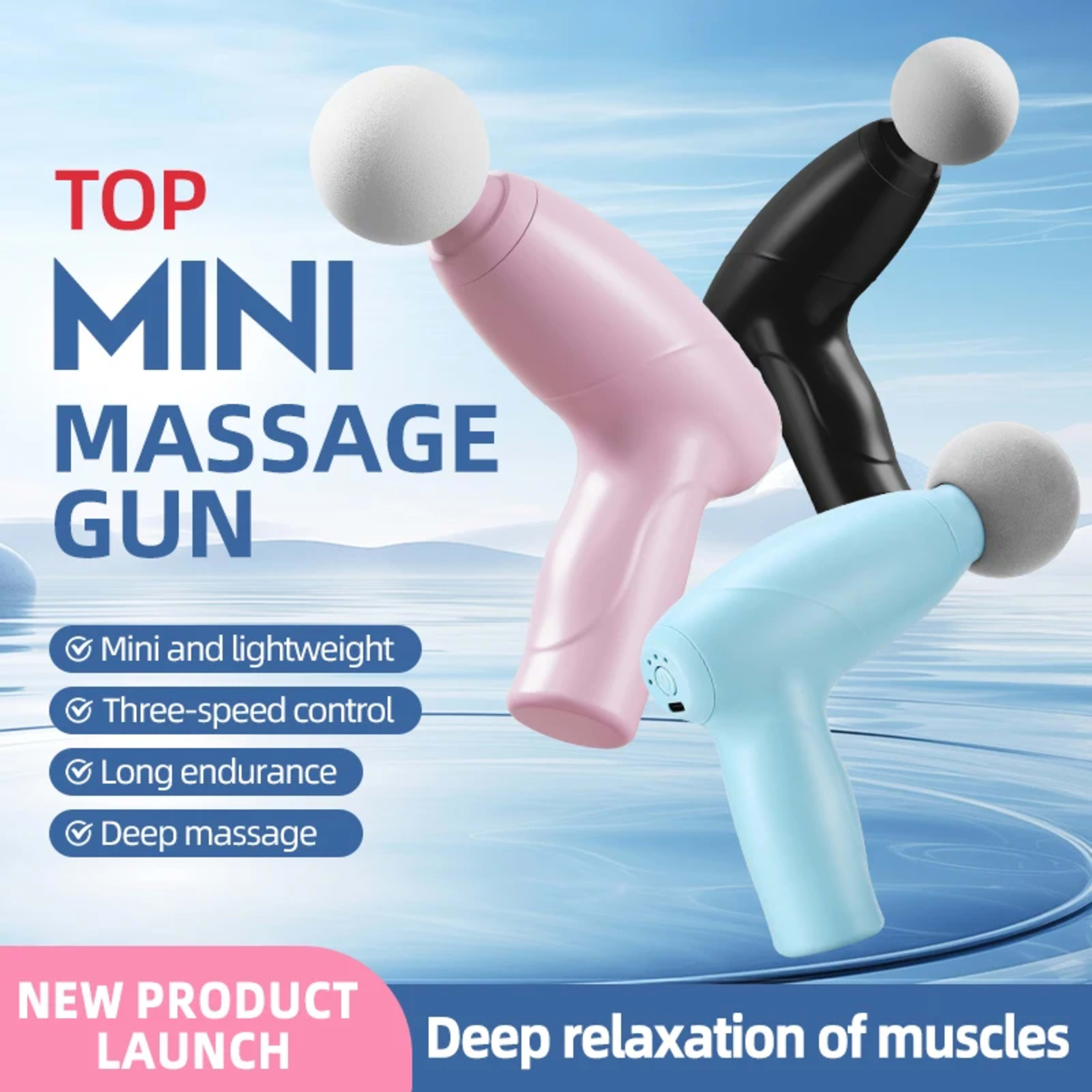 Electric massage gun, hand-held muscle relaxor, fascia gun, fitness exercise, deep shoulder, neck, back massager, home m 6