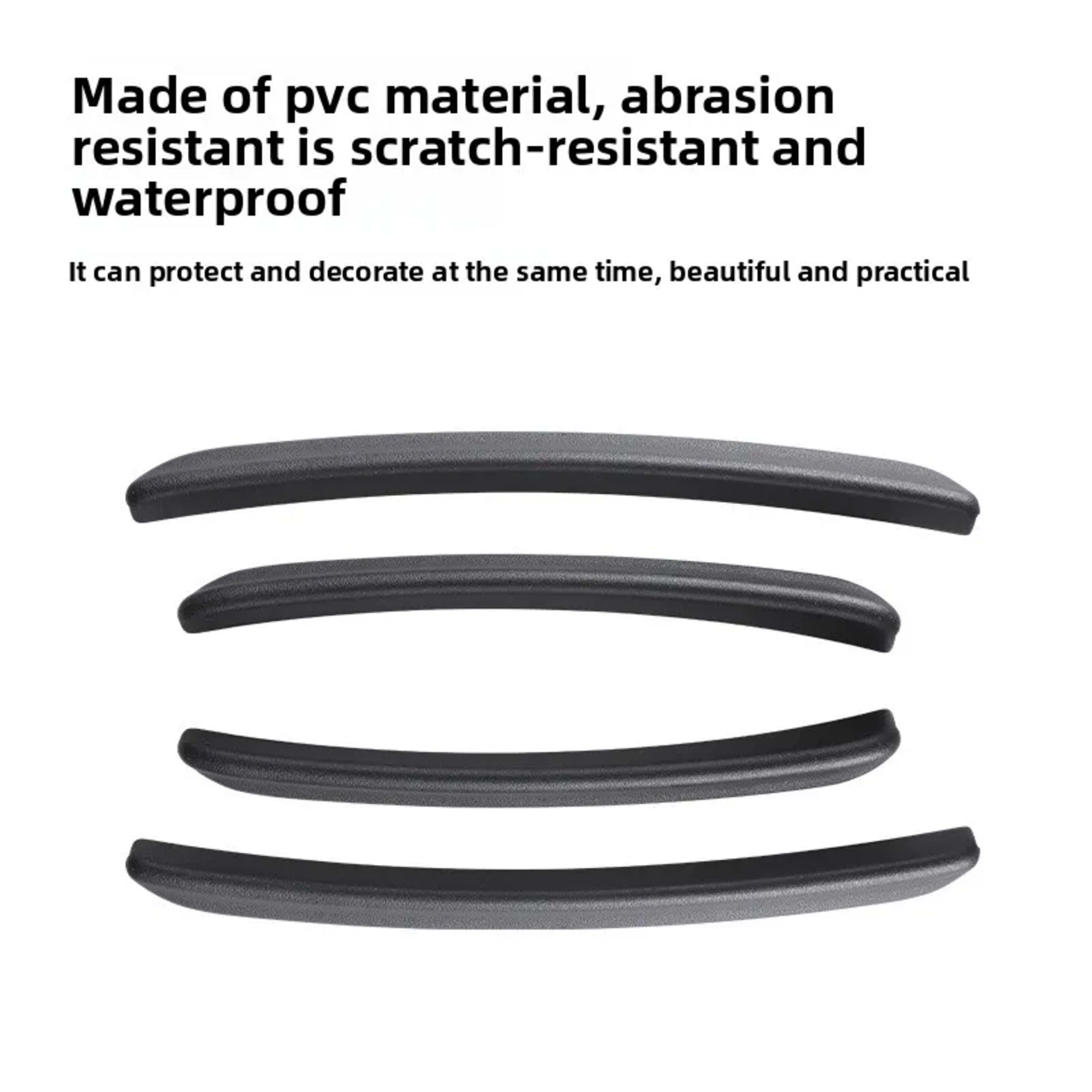 Car Accessories Popular  A Set Sut for Mud Flaps Arch Wheel Eyebrow Lips Strips Sticker Trim for Golf 8 Car Fender Flare 1