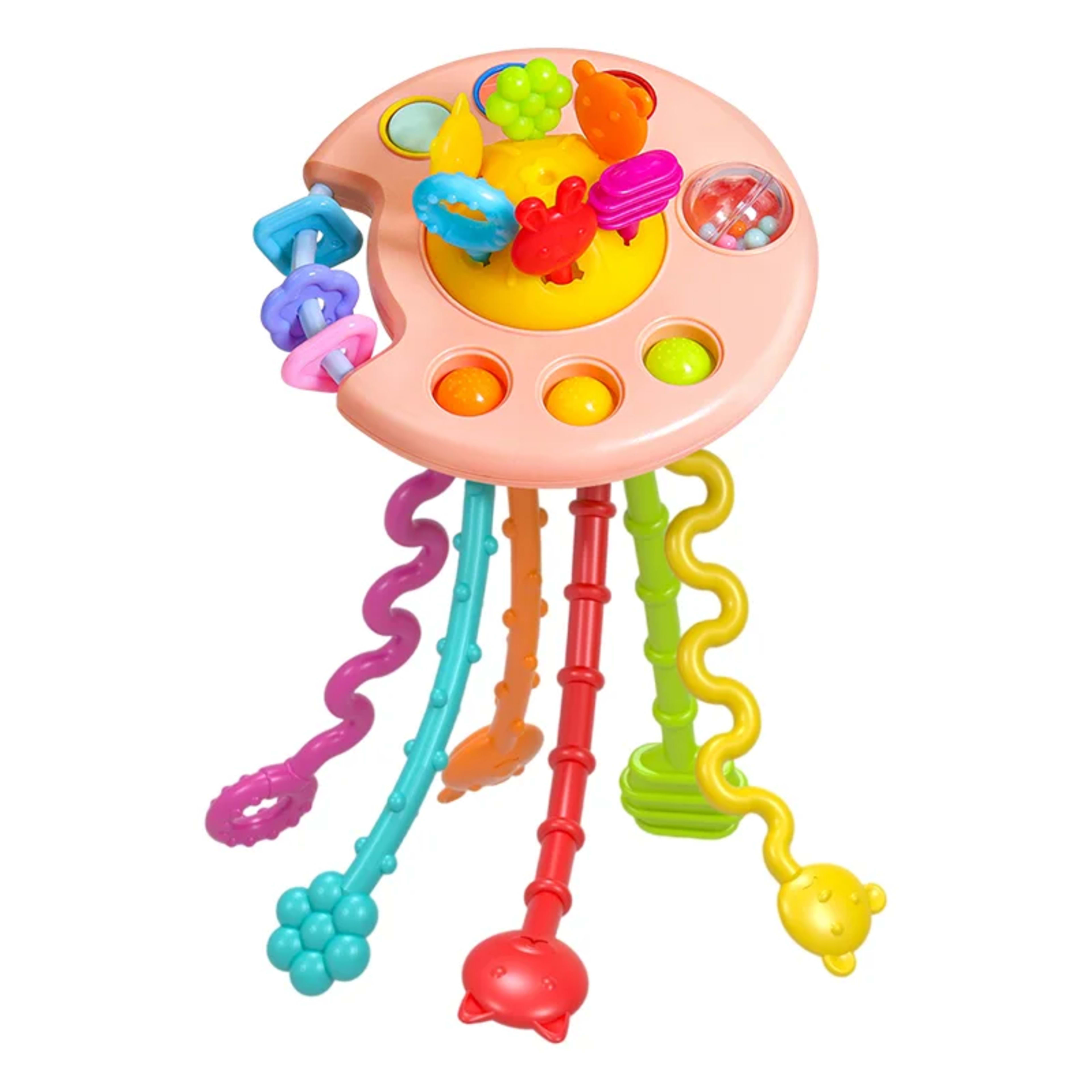 Baby cognitive development and early education toy with bendable stand, sensory exploration game. 9
