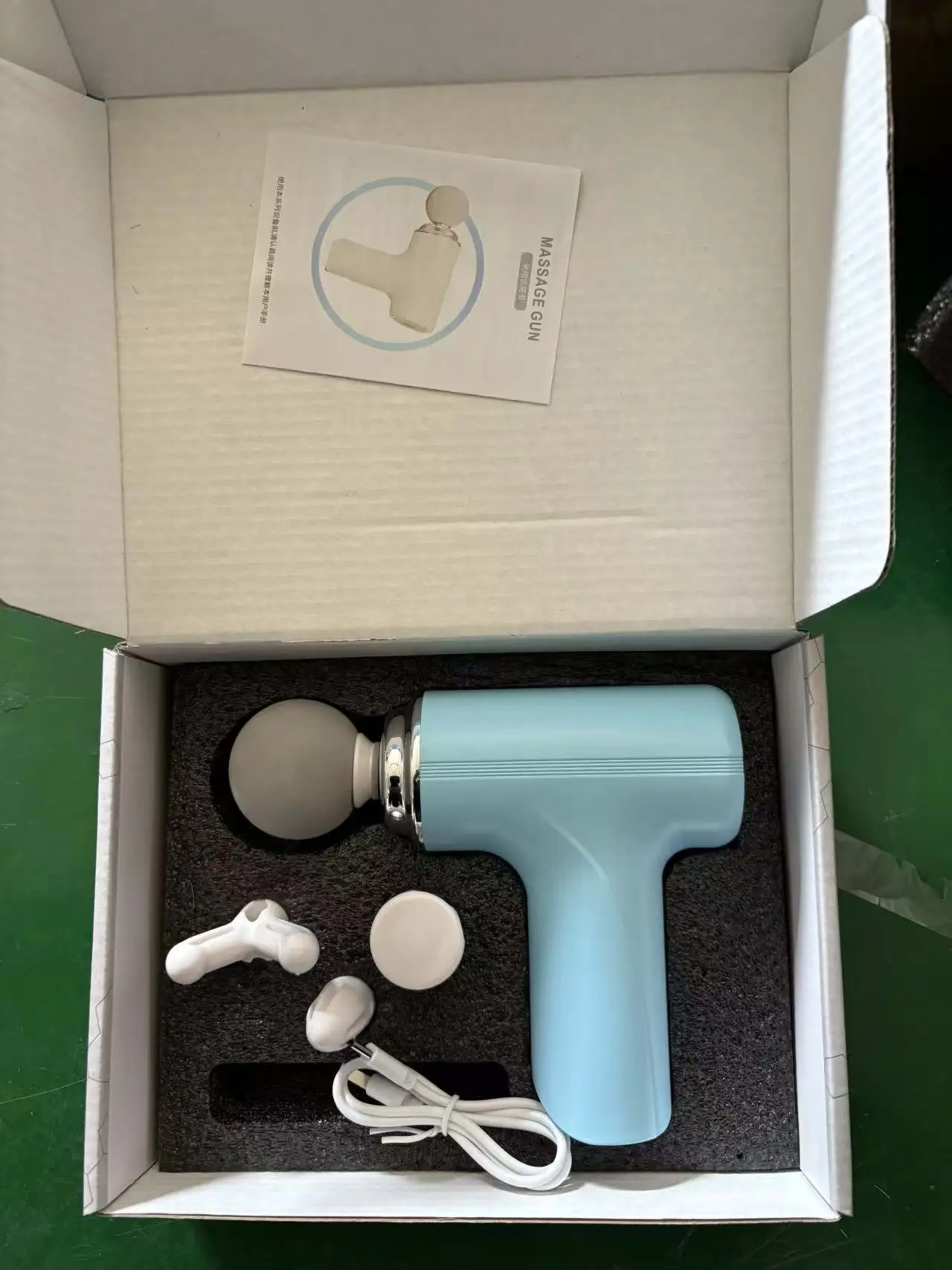 Portable Massage Gun with 4 Interchangeable Heads & LED Display - Full Body Percussion Massager for Deep Muscle Relaxati 10