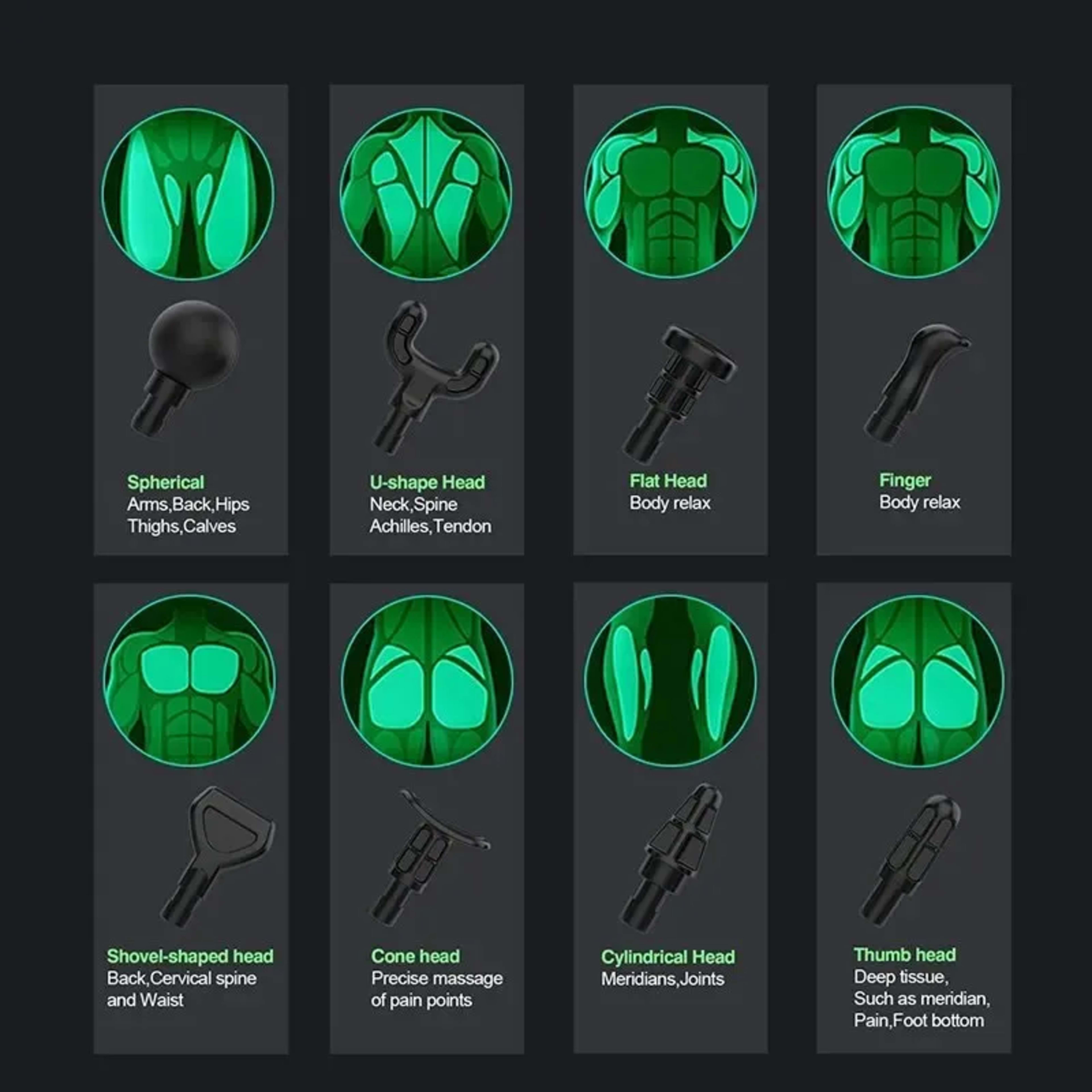 Electric Massage Gun Deep Tissue Facial Massgaer 8 Heads Arms Back Leg Muscle Relaxing For Body Back Arm Sport Fitness 4