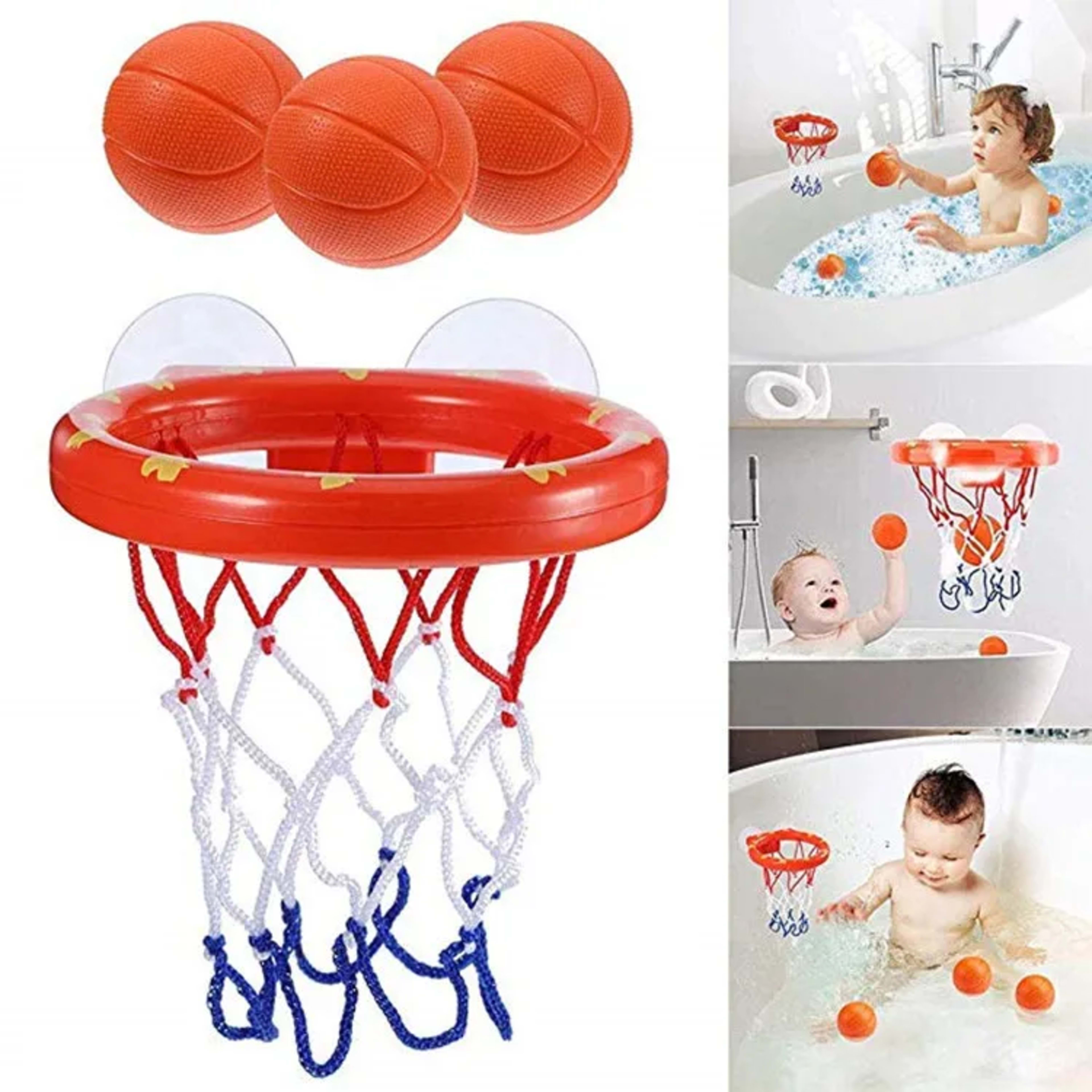Baby Bath Toy Toddler Boy Water Toys Bathroom Bathtub Shooting Basketball Hoop with 3 Balls Kids Outdoor Play Set Cute W