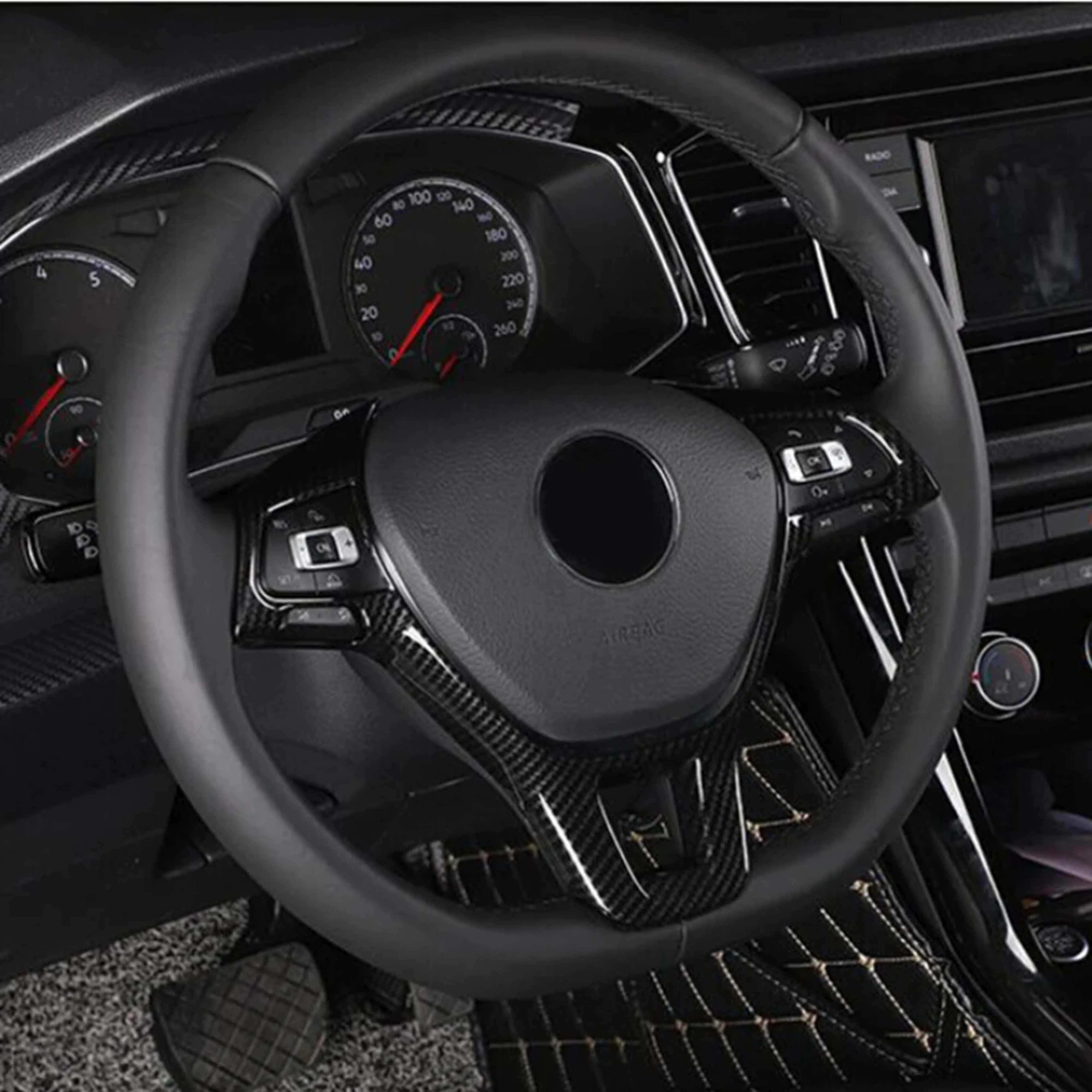 Car accessories Steering Wheel Trim For Volkswagen T-ROC C-TREK T-Cross TAYRON Phideon Teramont Atlas Arteon Fox MULTIVA 4