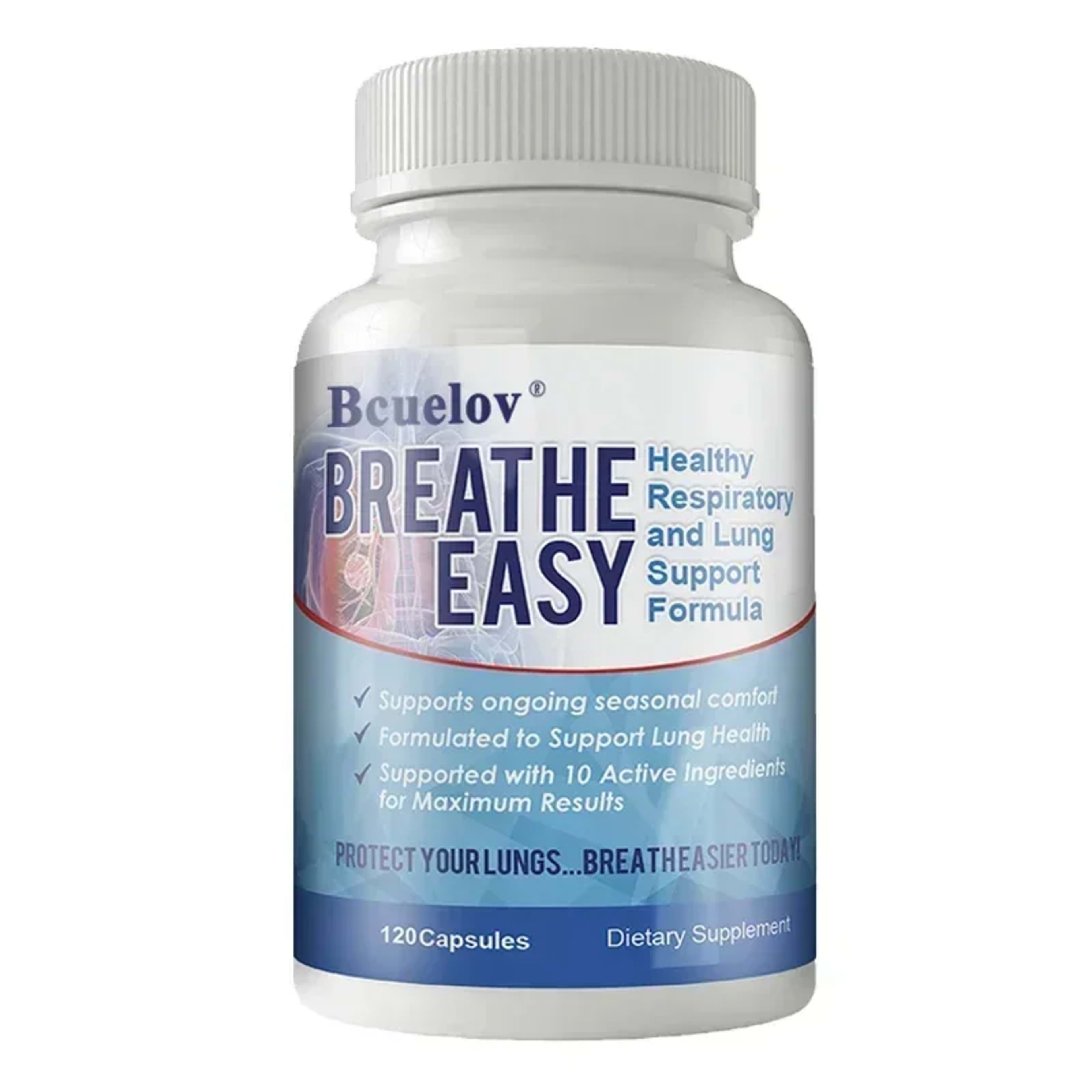 Lung Health Supplements - Helps Strengthen Comfort To The Lungs and Bronchial System Supports Clear Lungs and Easy Breat