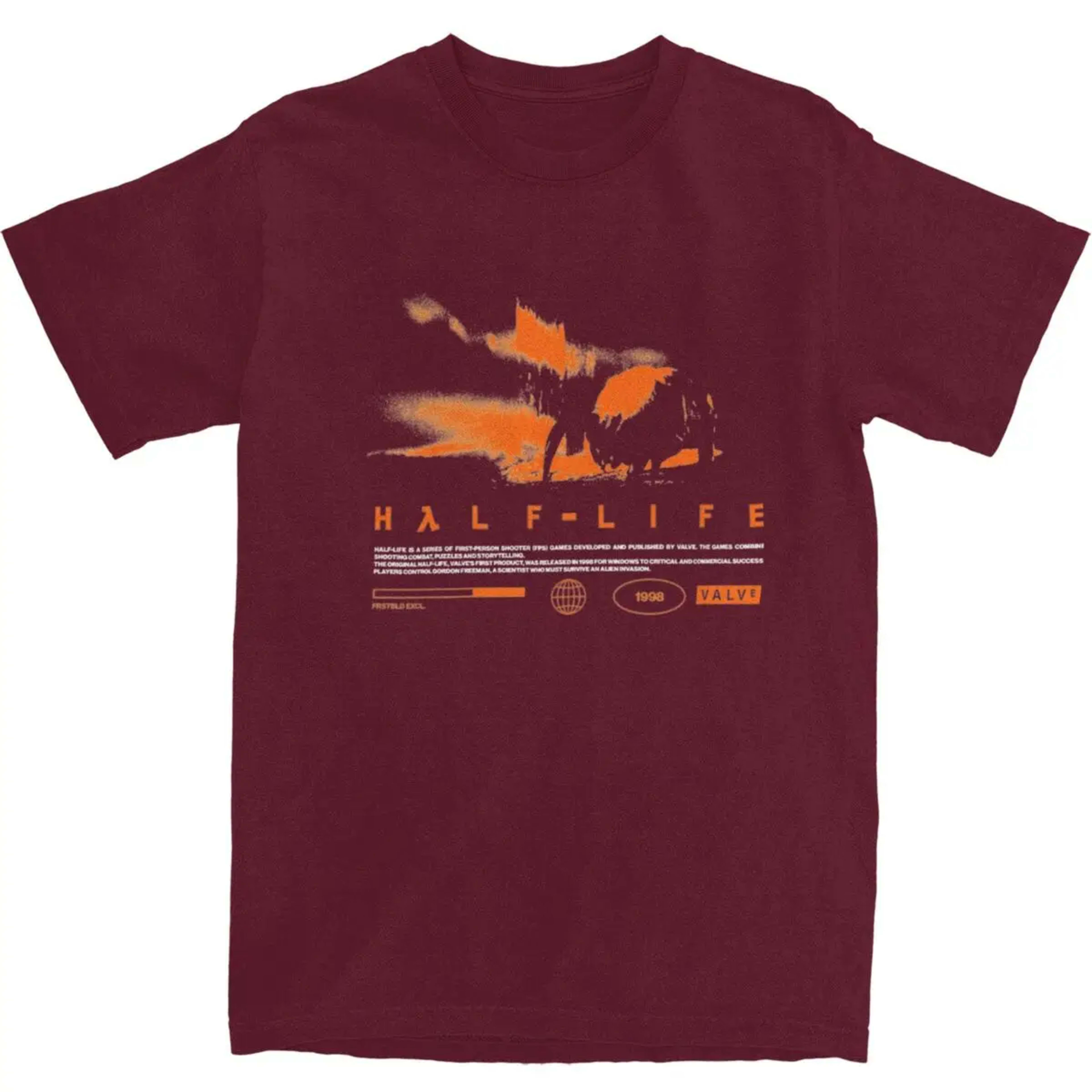 Men T Shirt Videogames HALFS LIFES V3 T-Shirts Trendy Cool Summer Tees Funny Print Pure Cotton Tops Plus Size 5XL 13