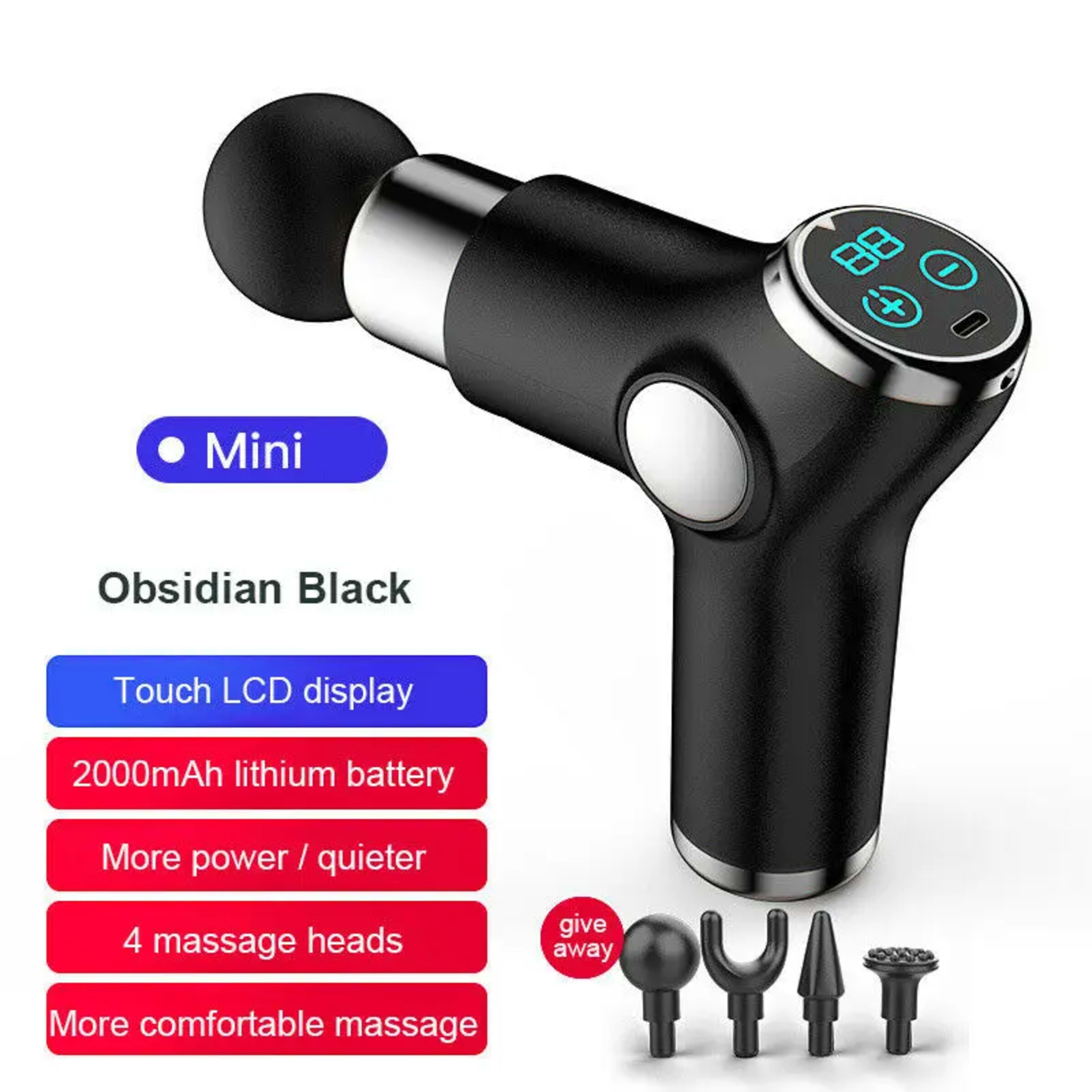 Massage Gun Deep Tissue Percussion Muscle Massager Fascial Gun For Pain Relief Body Neck Vibrator Fitness перкуссионный  15