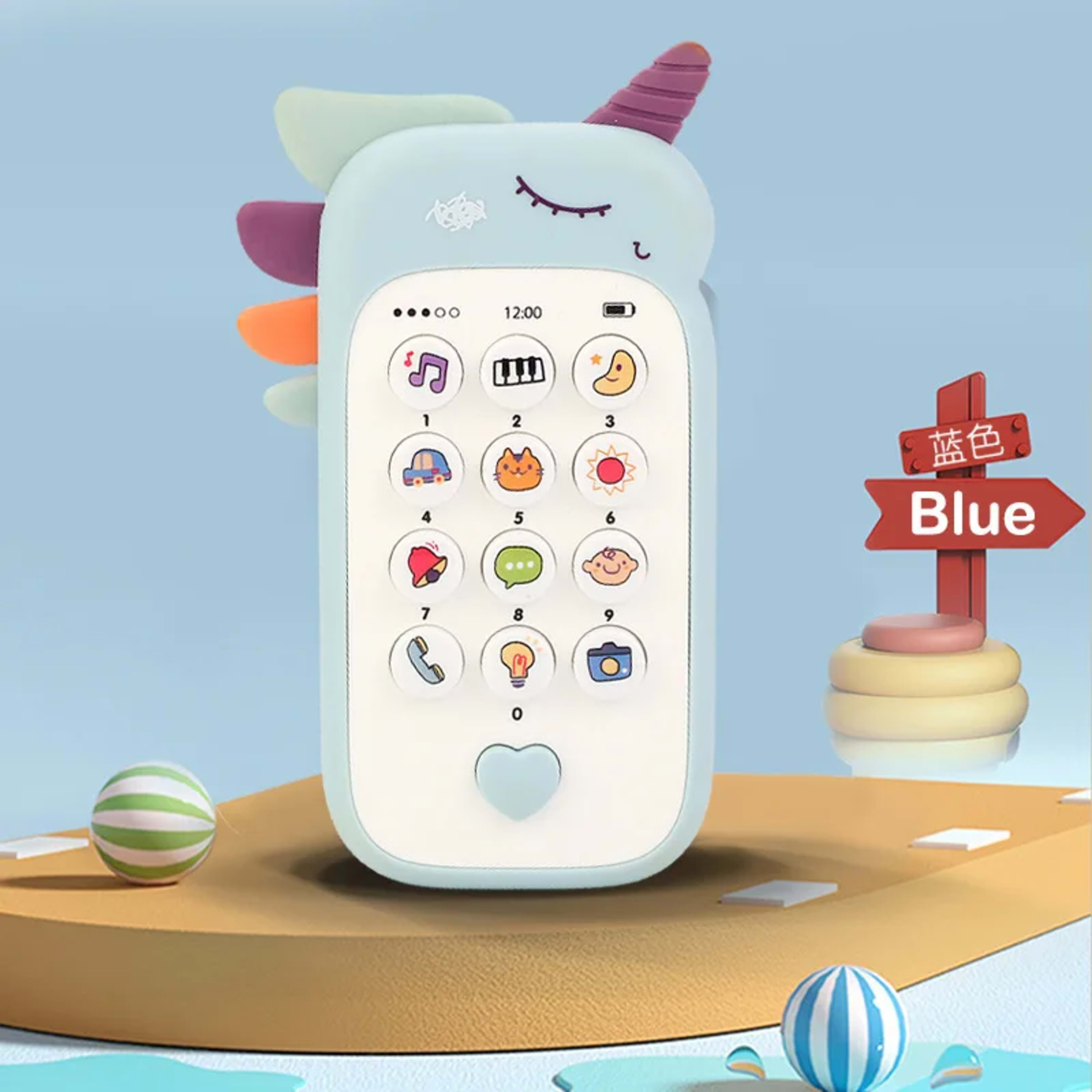 Baby Phone Toy Music Sound Telephone Sleeping Toys With Teether Simulation Phone Kids Infant Early Educational Toy Kids  5