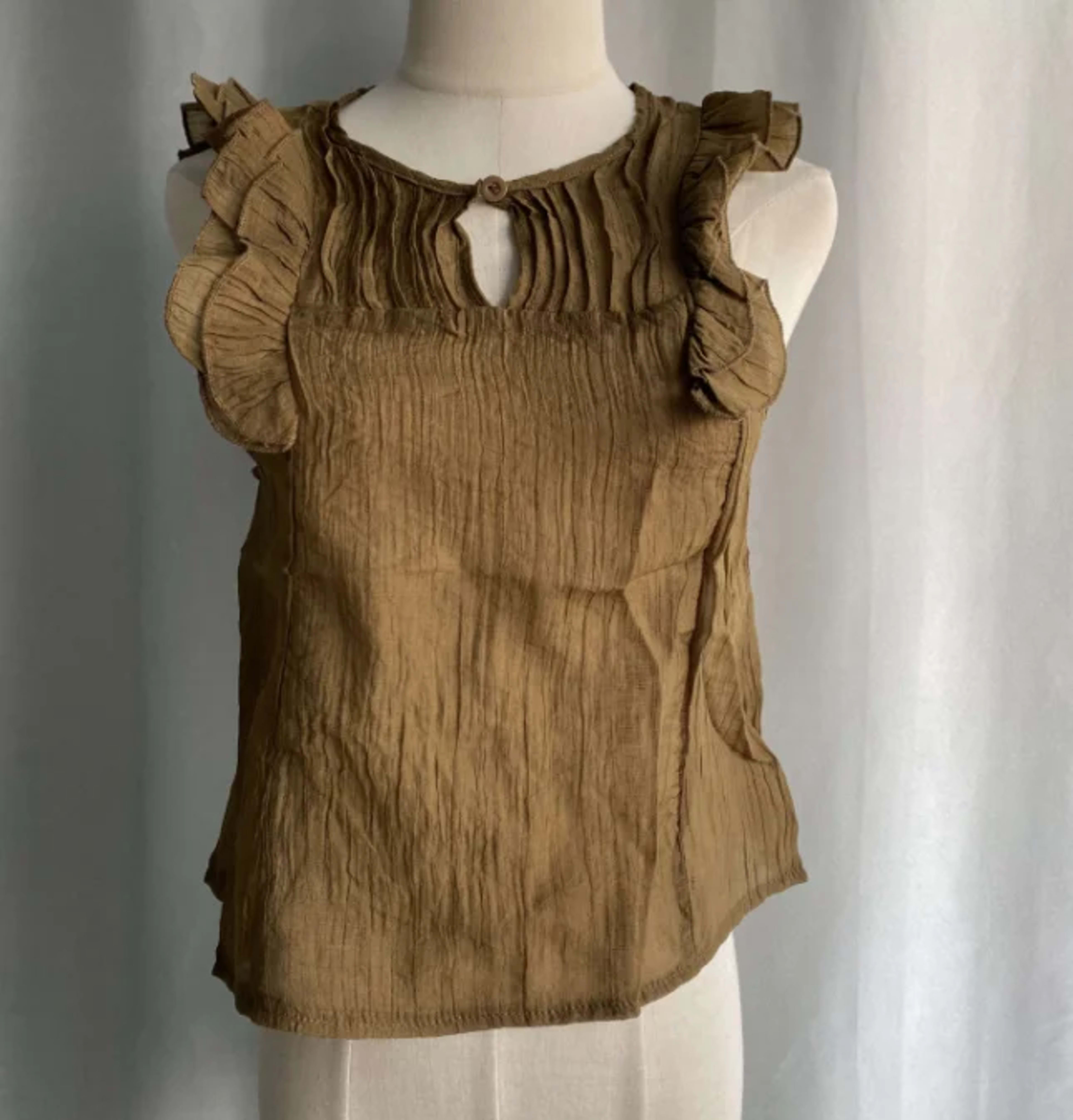 White Blouses for Women 2025 Blusas Mujer De Moda Sleeveless O-neck Loose Shirts Ruffles Loose Vintage Summer Blouse Top 9