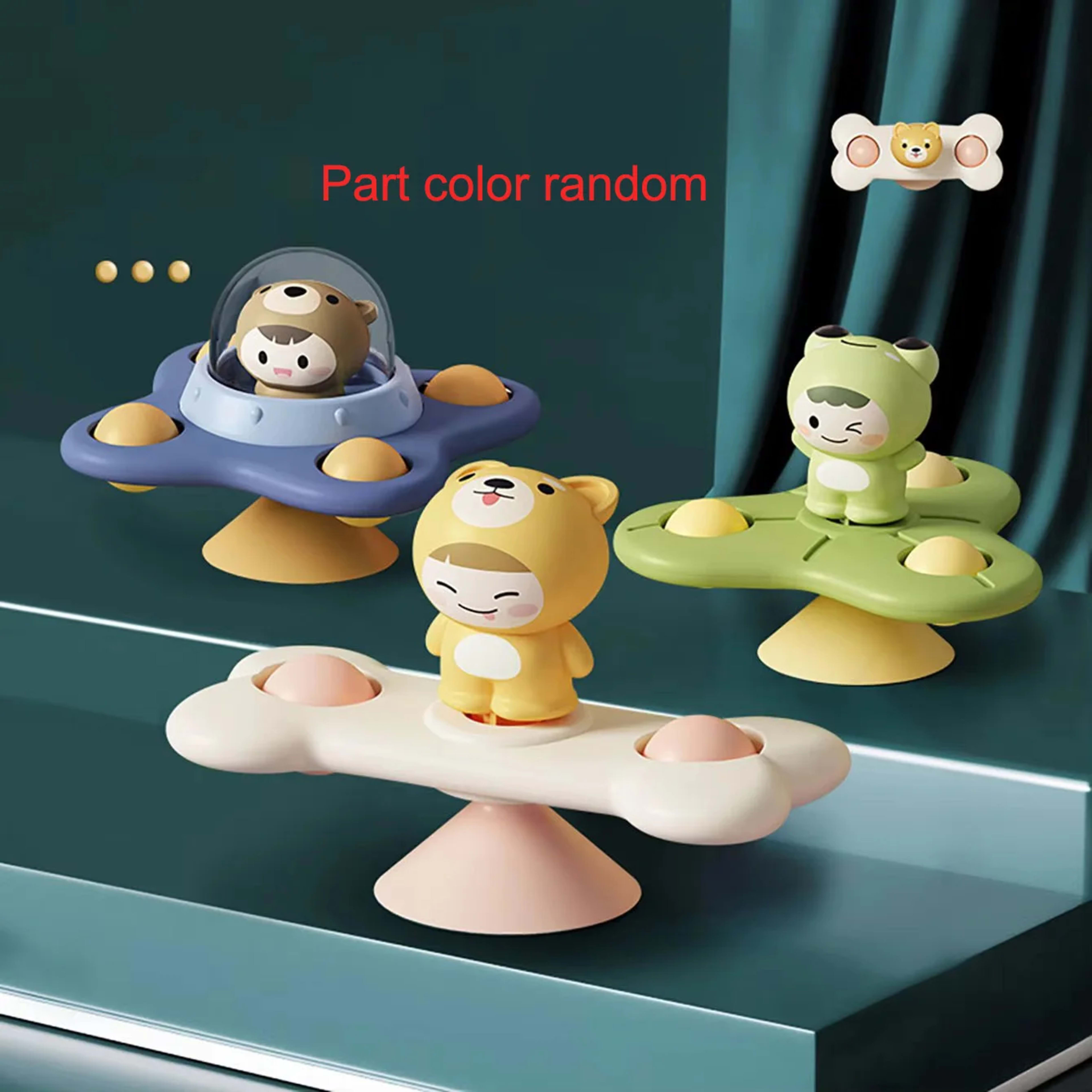 Baby Soothe Toy Cartoon Airplane Soothe Baby Artifact Baby Bath Fun Sucker Spinner Early Education Table Games 11