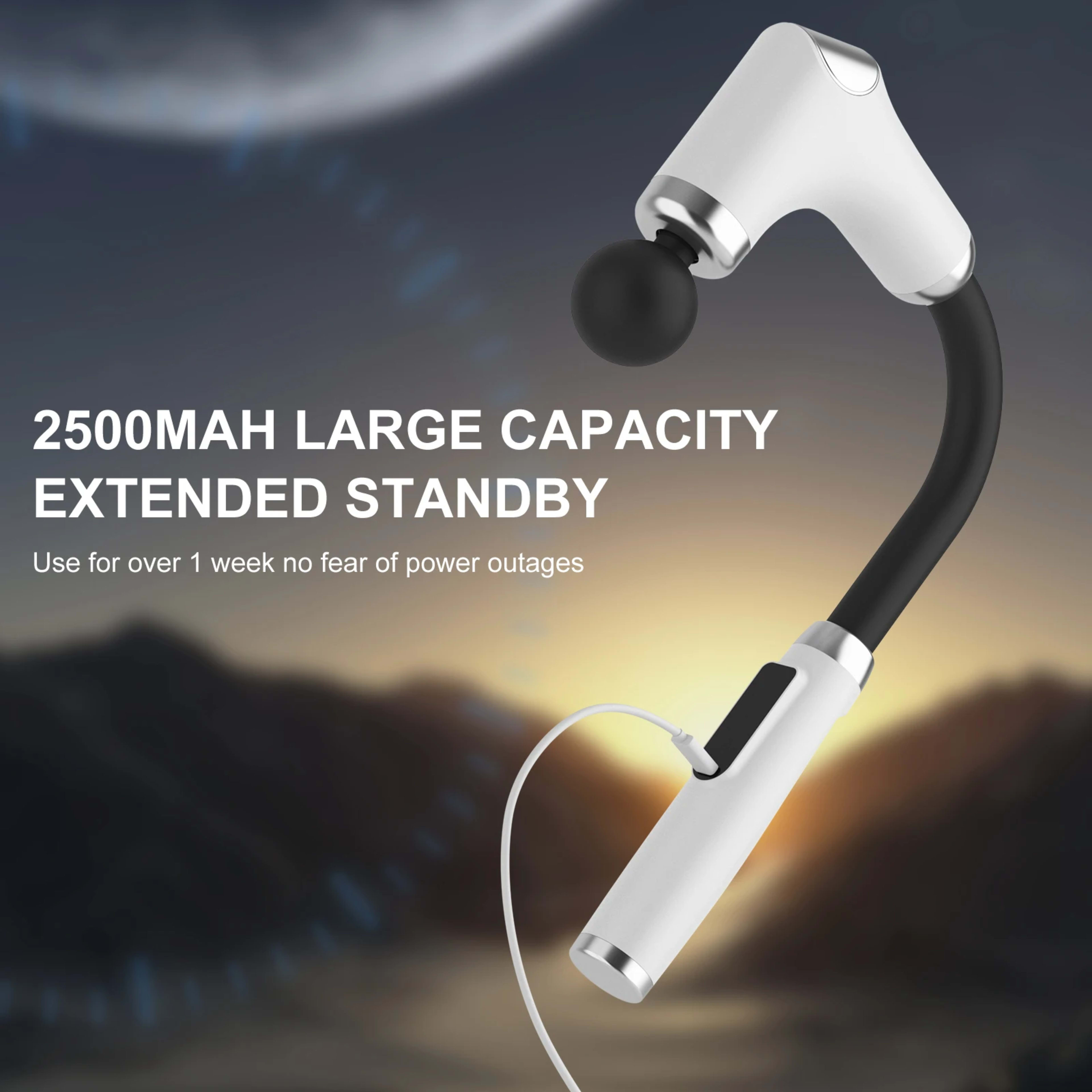 Home Massage Gun With A Long Handle Curved Head Cervical Spine Lumbar Back Legs Multi-functional Fascia Gun For Relaxing 2