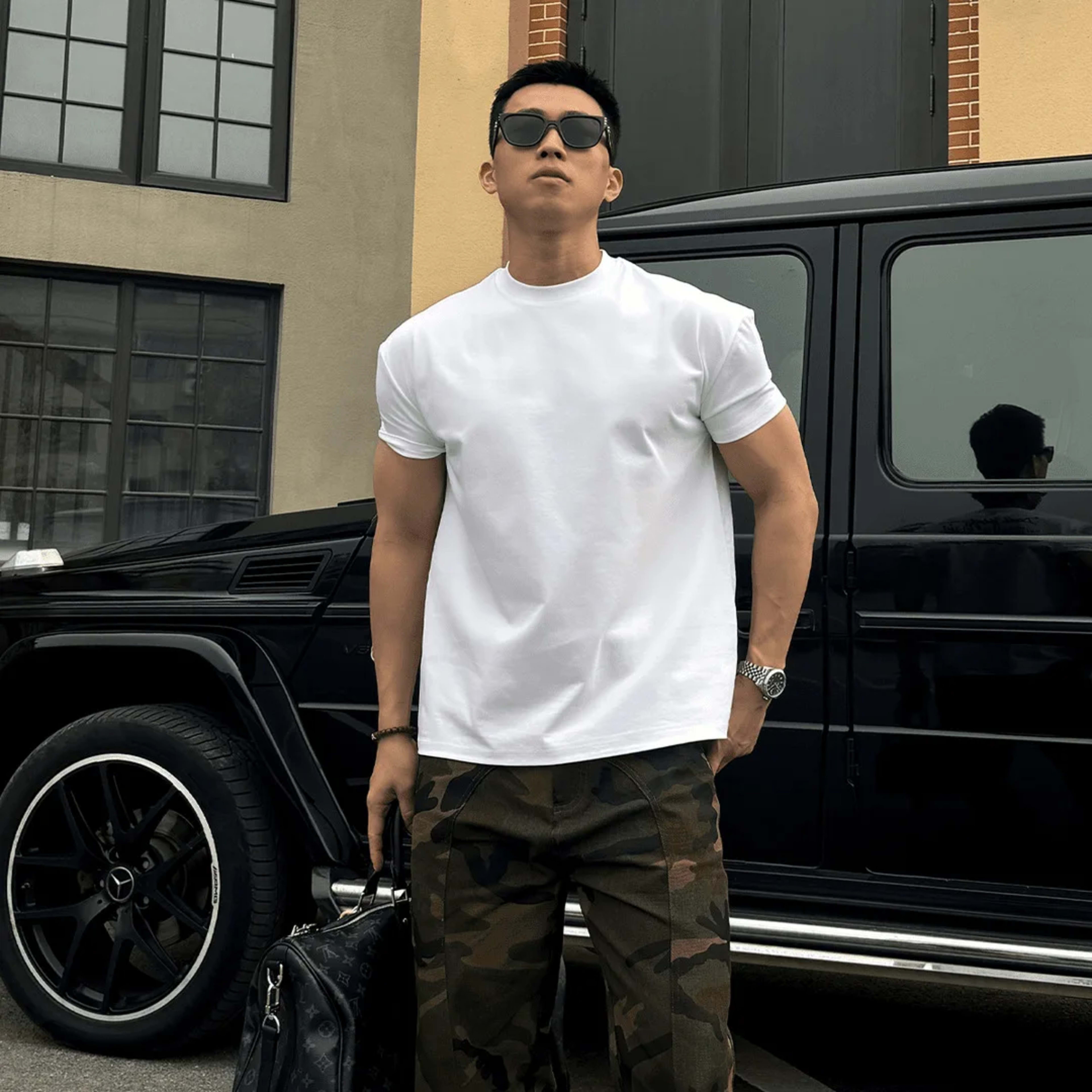 Men Tshirts Letter Printed for Men Work Out Muscle Shirt Slim Fit Casual Streewear Shirt 2