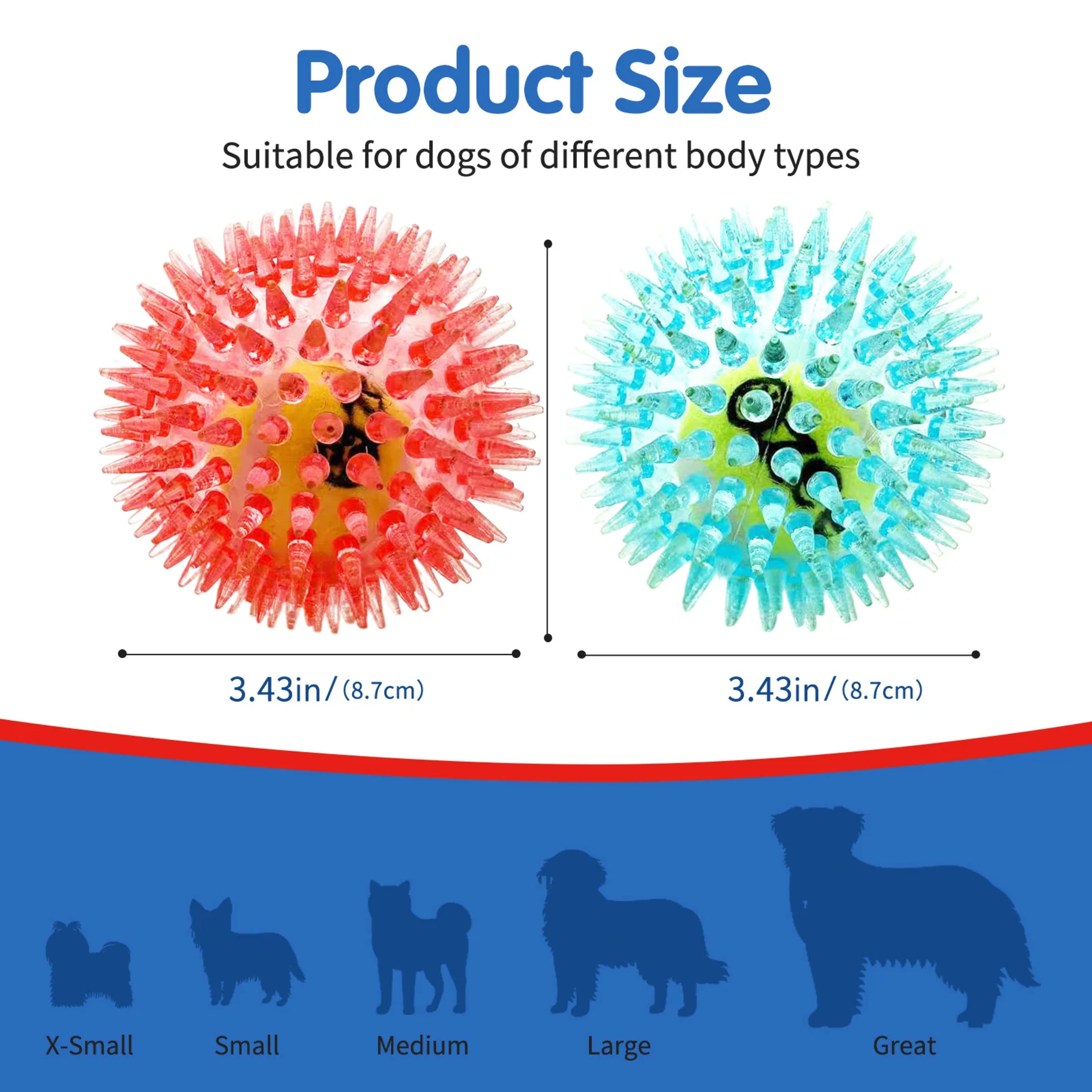 Pet dog toy, rubber tennis ball, prick ball, squeaking, grinding teeth, relieving boredom, accompanying various dogs of  6