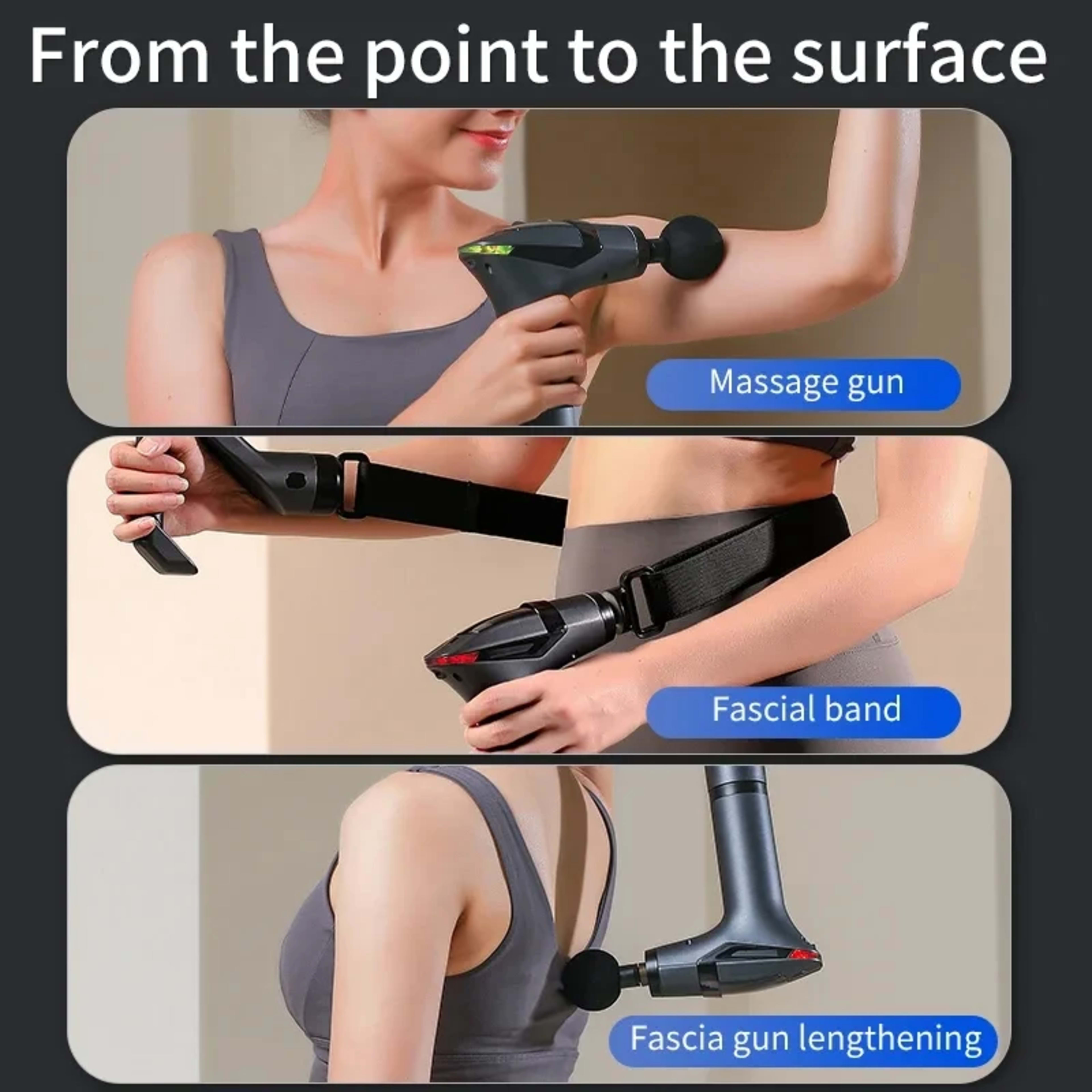 Hot Selling Long-handle Electric Massage Gun: Multifunctional for Muscle Relaxation, Deep Tissue Percussion Relief 5