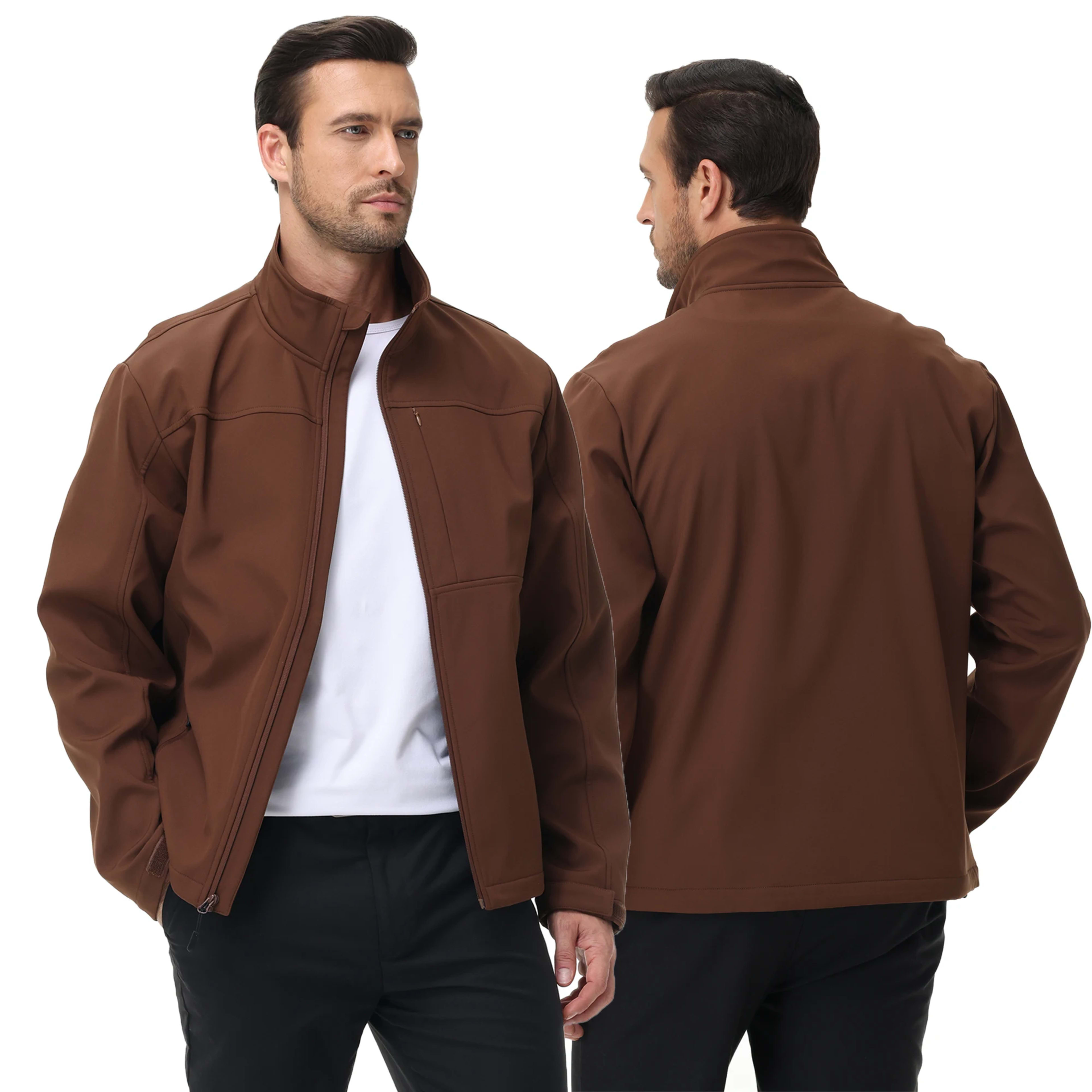 Mens Business Casual Jacket, Windbreaker Waterproof Fashion Coat, Cargo Jacket for Daily Outdoor Travel Autumn Winter 2