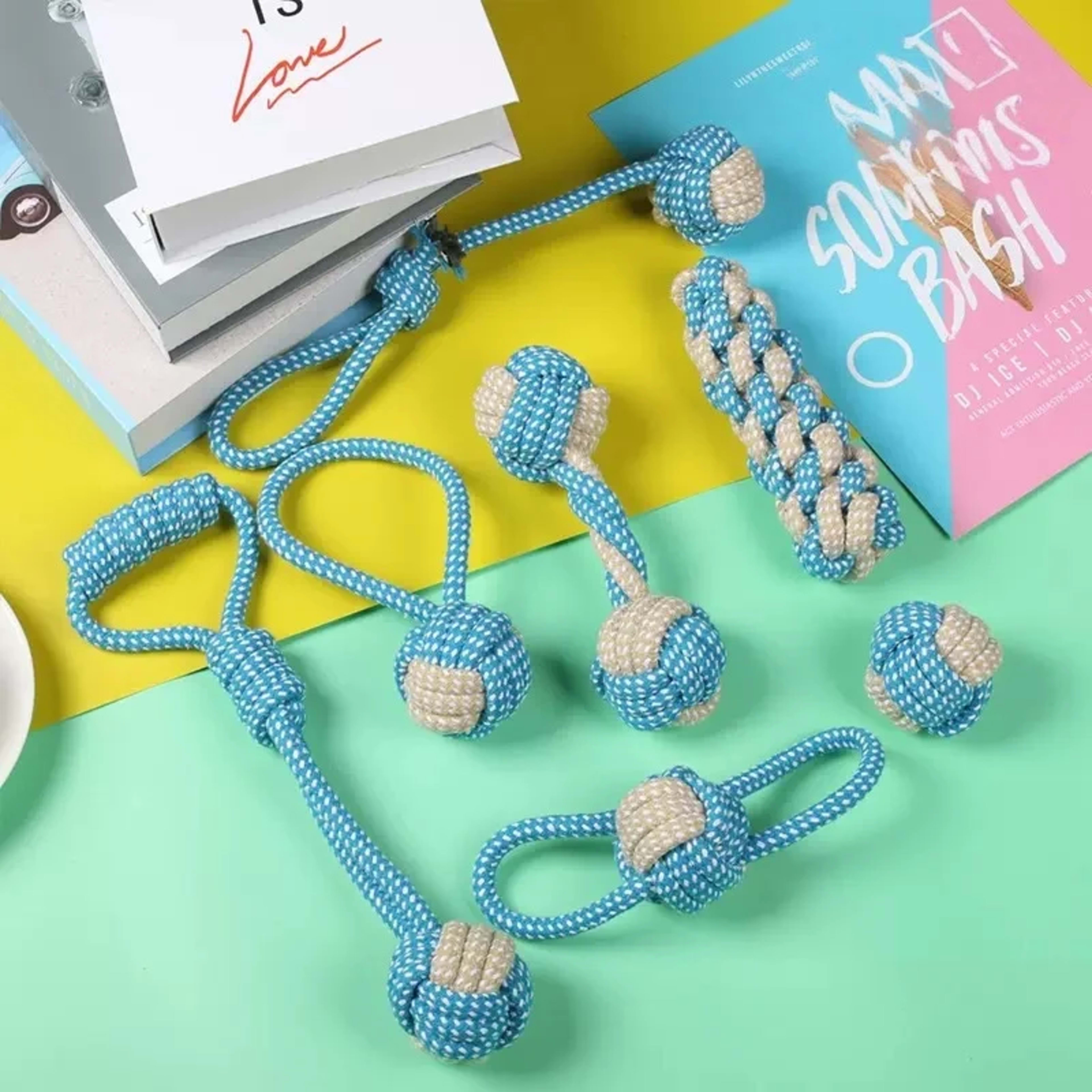 Pet Dog Toys for Large Small Dogs Toy Interactive Cotton Rope Mini Dog Toys Ball for Dogs Accessories Toothbrush Chew Pu 3