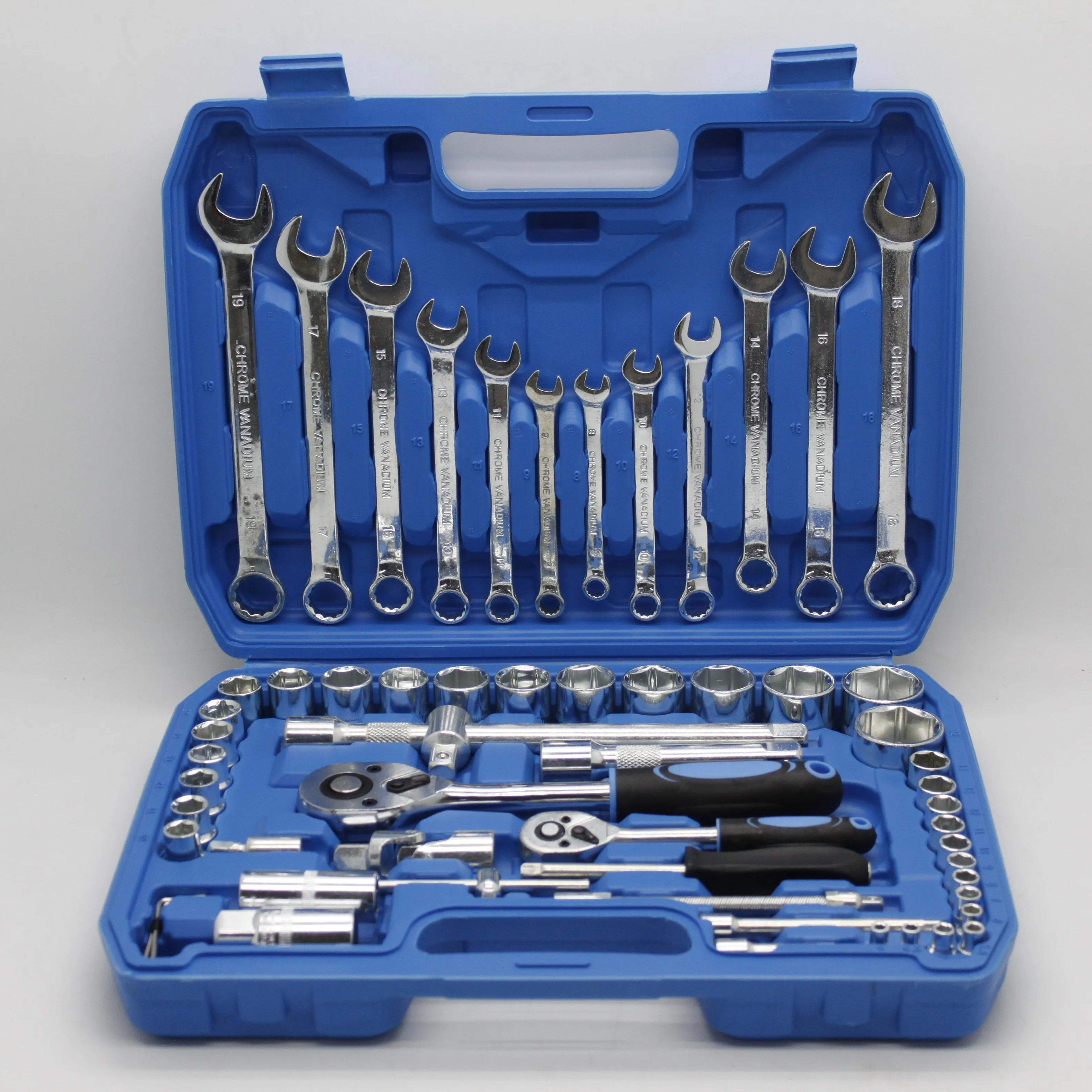 Home repair tool set, with instructions, 61-piece handheld tool set