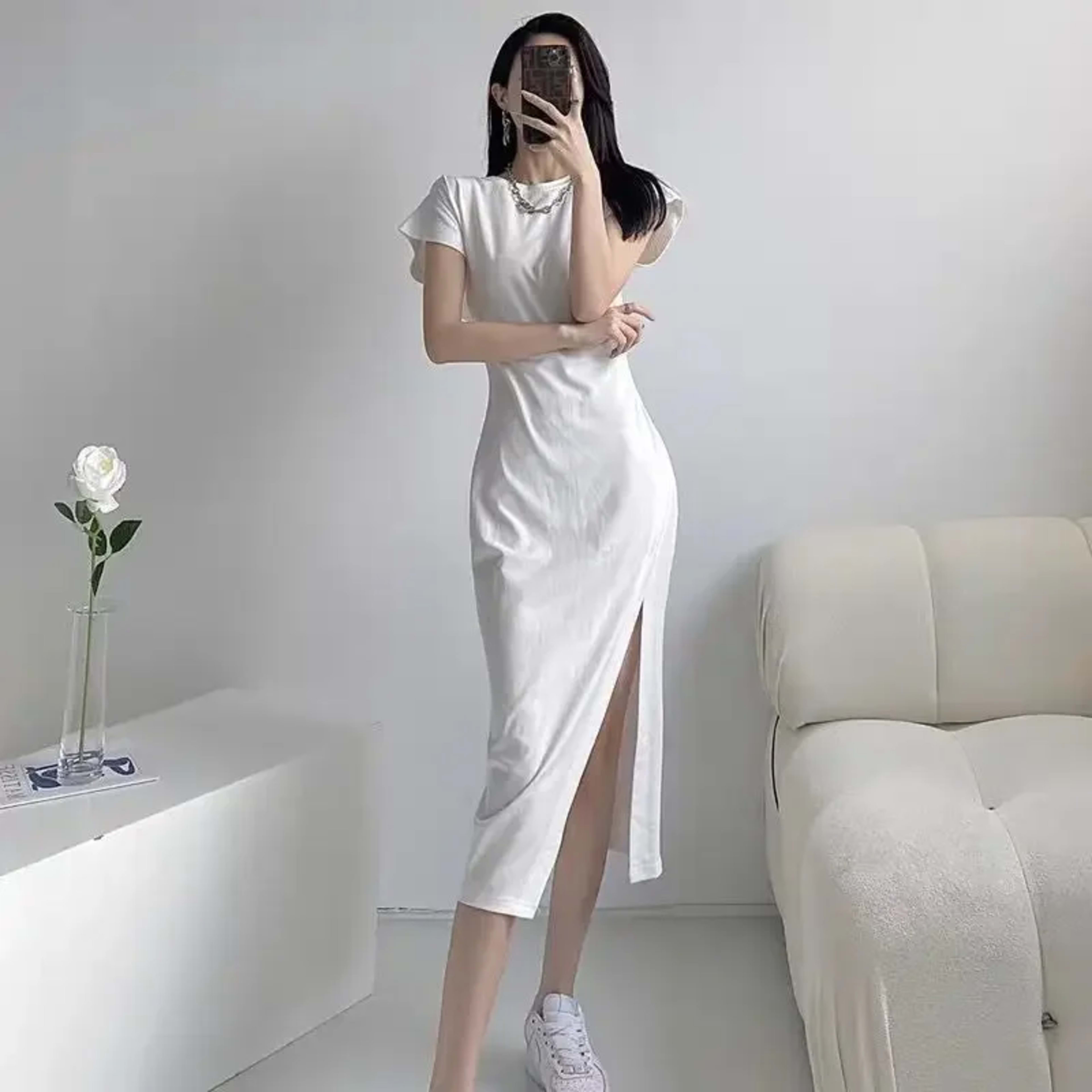White Dresses for Women 2025 Woman Dress Clothes Midi X New in Chic and Elegant Pretty Cheap Casual Y2k Outfits Harajuku 1