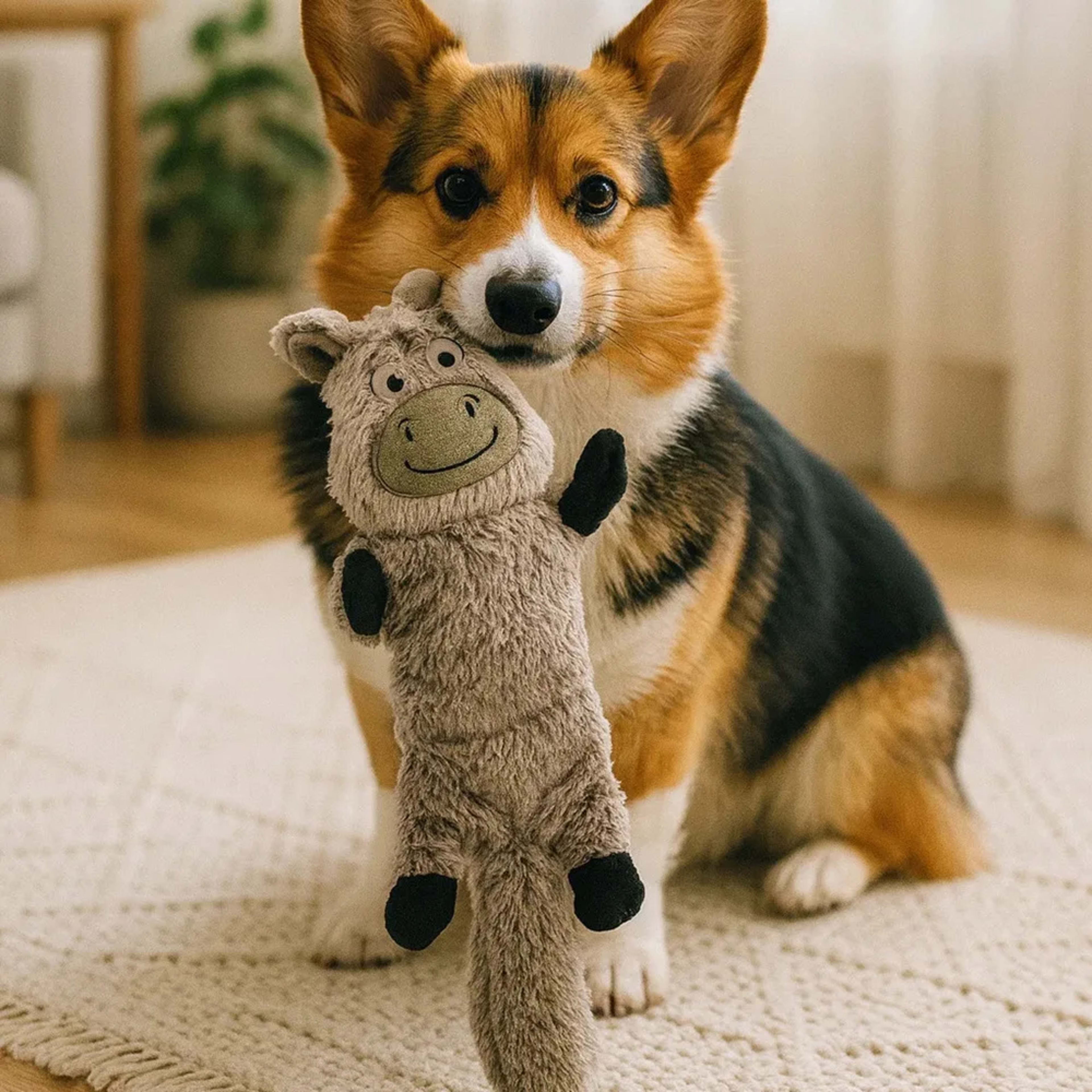 Pet Training Toy - Durable Chew Resistant Squeaky Plush Toy for Dogs Puppies, Interactive Molar Teething Supplies for Sm 2