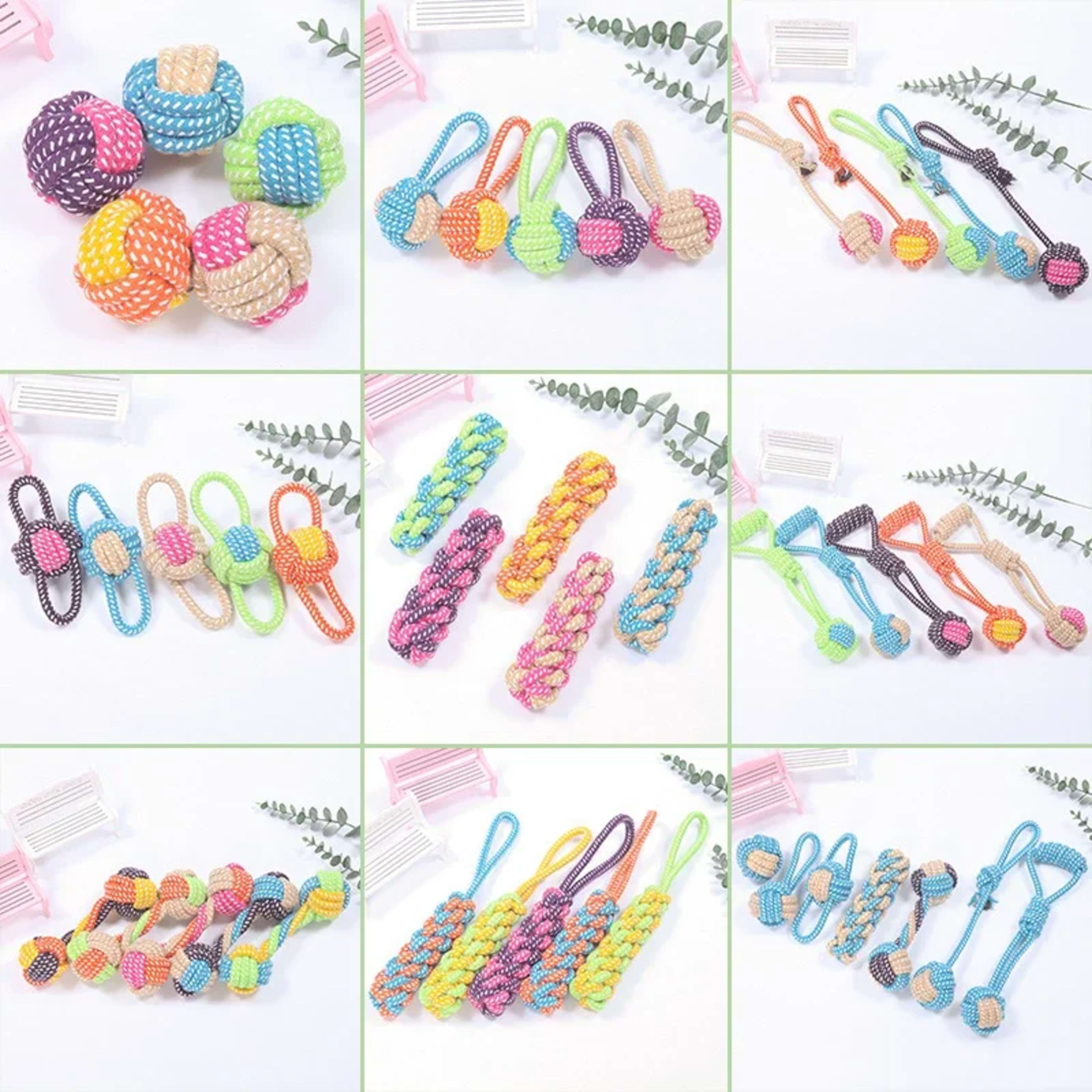 Pet Dog Toys for Large Small Dogs Toy Interactive Cotton Rope Mini Dog Toys Ball for Dogs Accessories Toothbrush Chew Pu 1