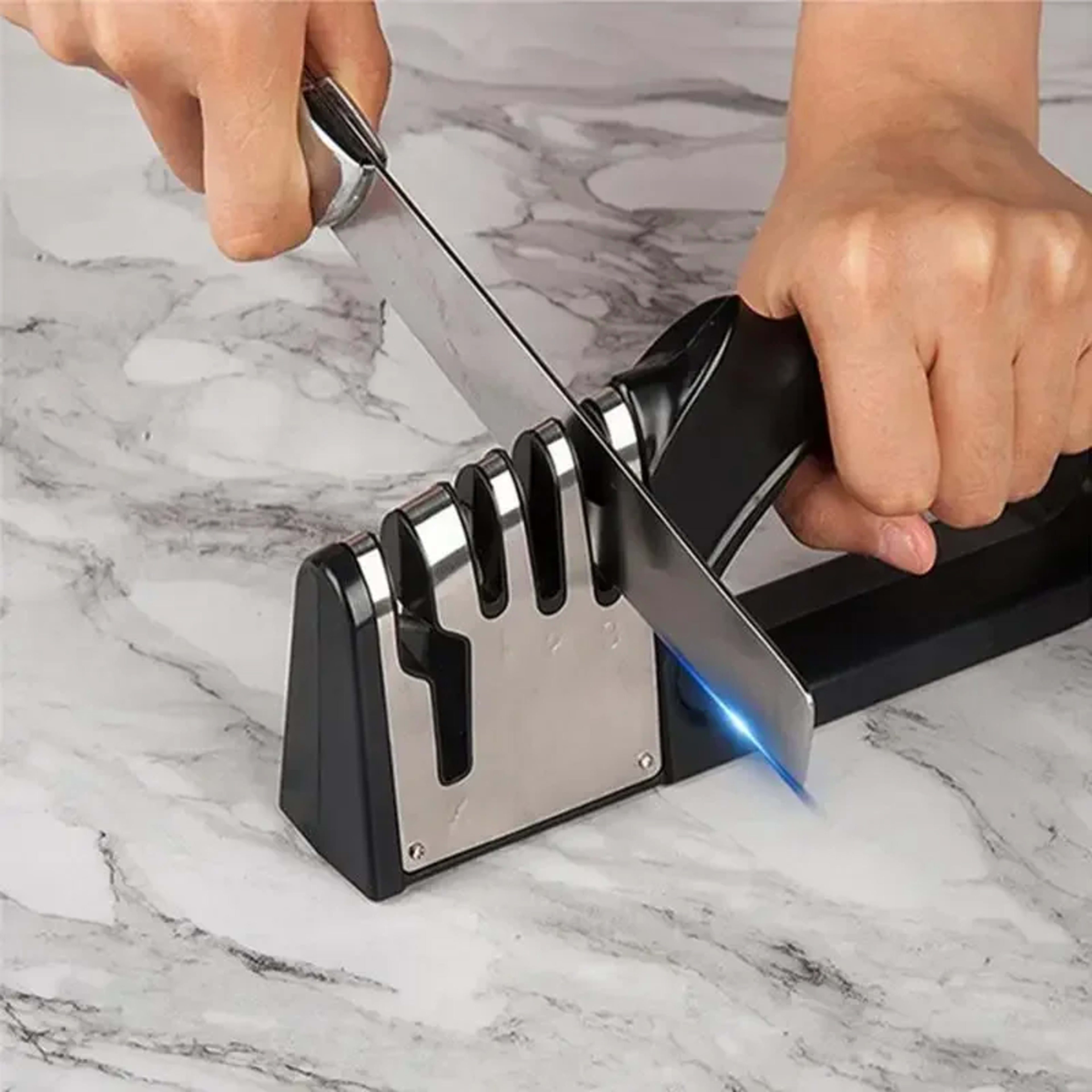 Kitchen 4 Segment Knife Sharpener Multifunctional Portable Non-slip Base Knife Sharpener Household Kitchen Gadgets Acces