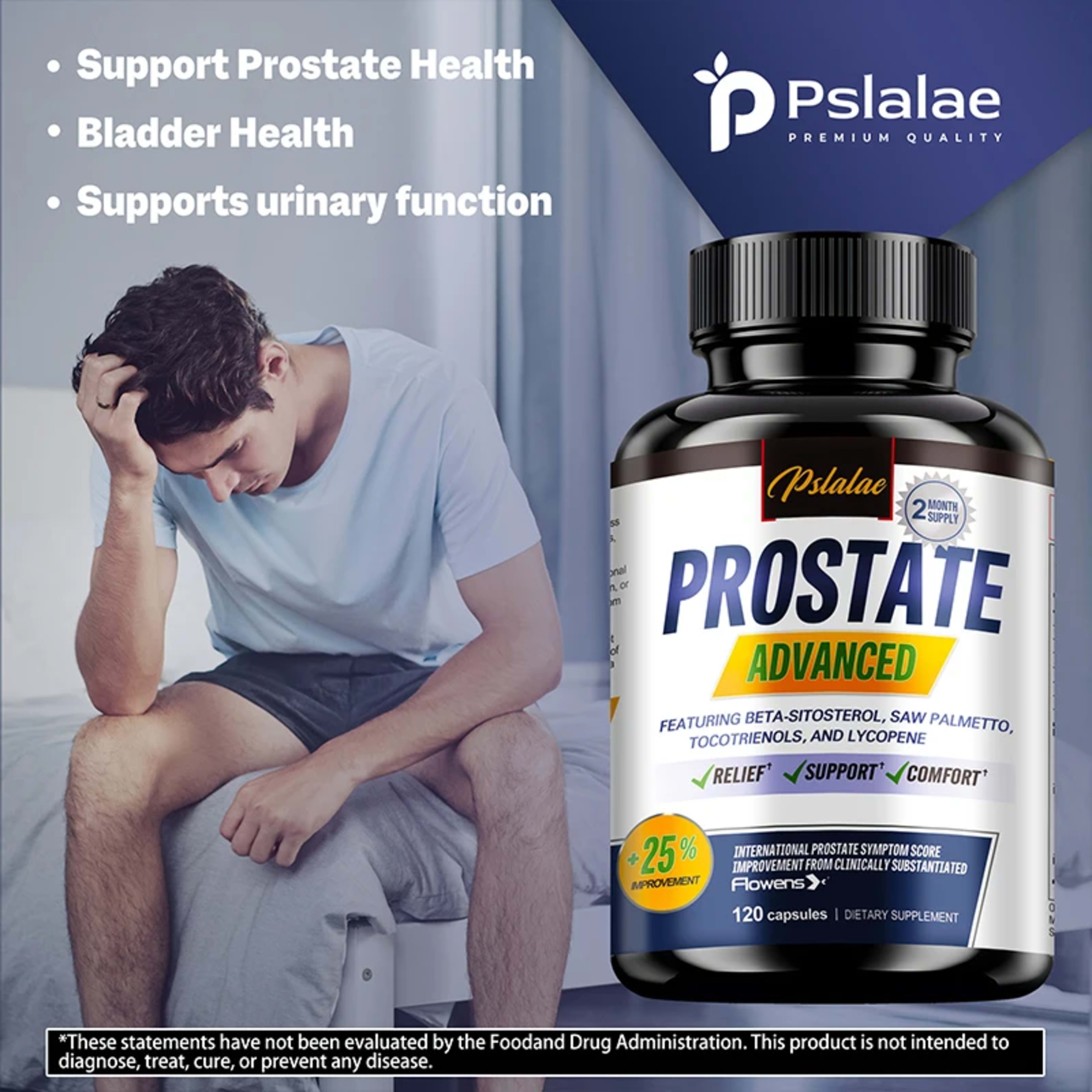 Prostate Health Supplement - Natural Saw Palmetto Extract, Supports Prostate and Hair Health,Improves Immunity 1