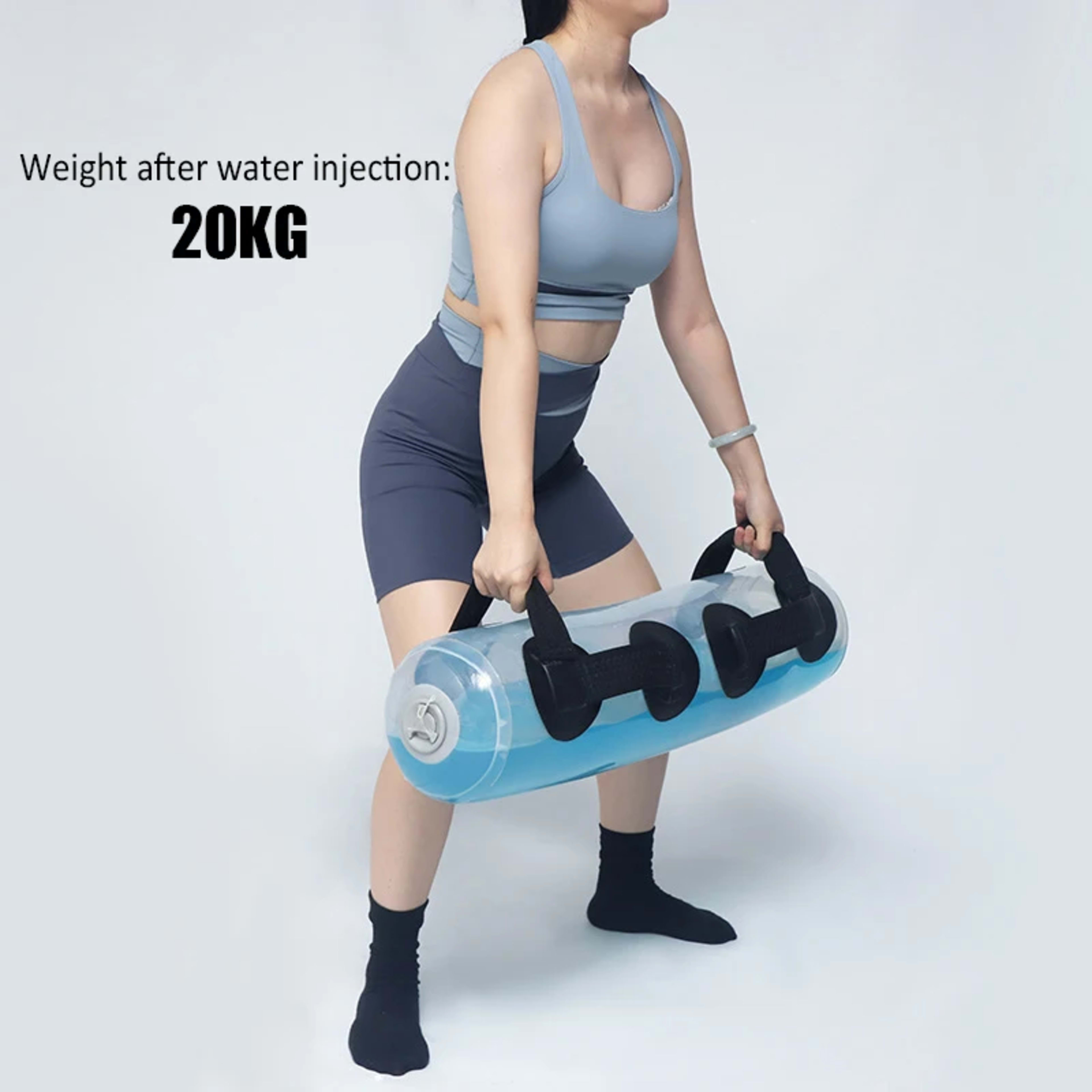 Water Filled Exercise Ball Fitness Aqua Ball Weightlifting Hydration Bag Kettle Dumbbells Home Gym Equipment Strength Tr
