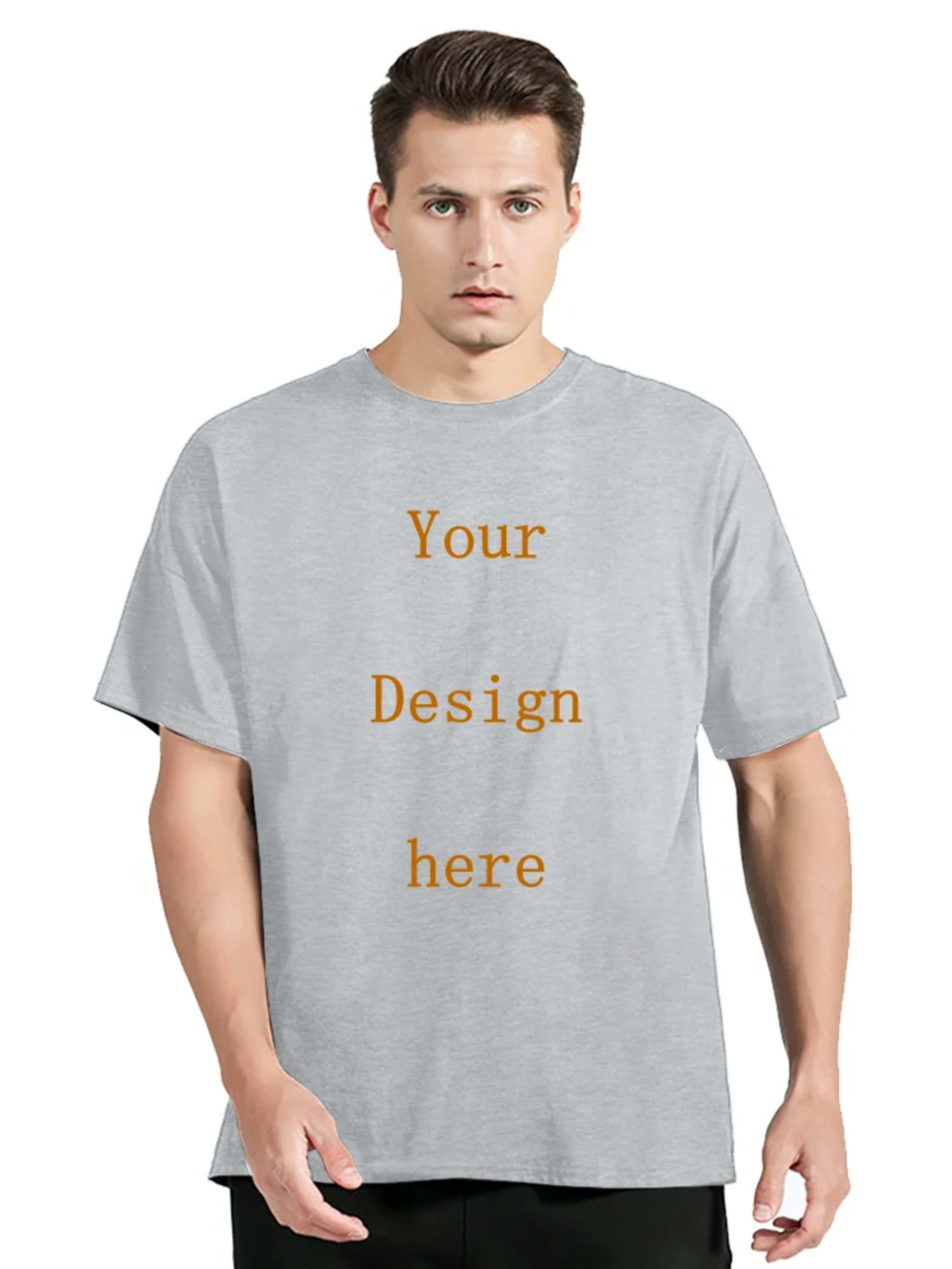 Men's Cotton T-shirt Personalized Your Design Here Custom Text Tshirt for Men Add Your Own Design Fashion T Shirt Men Cl 13