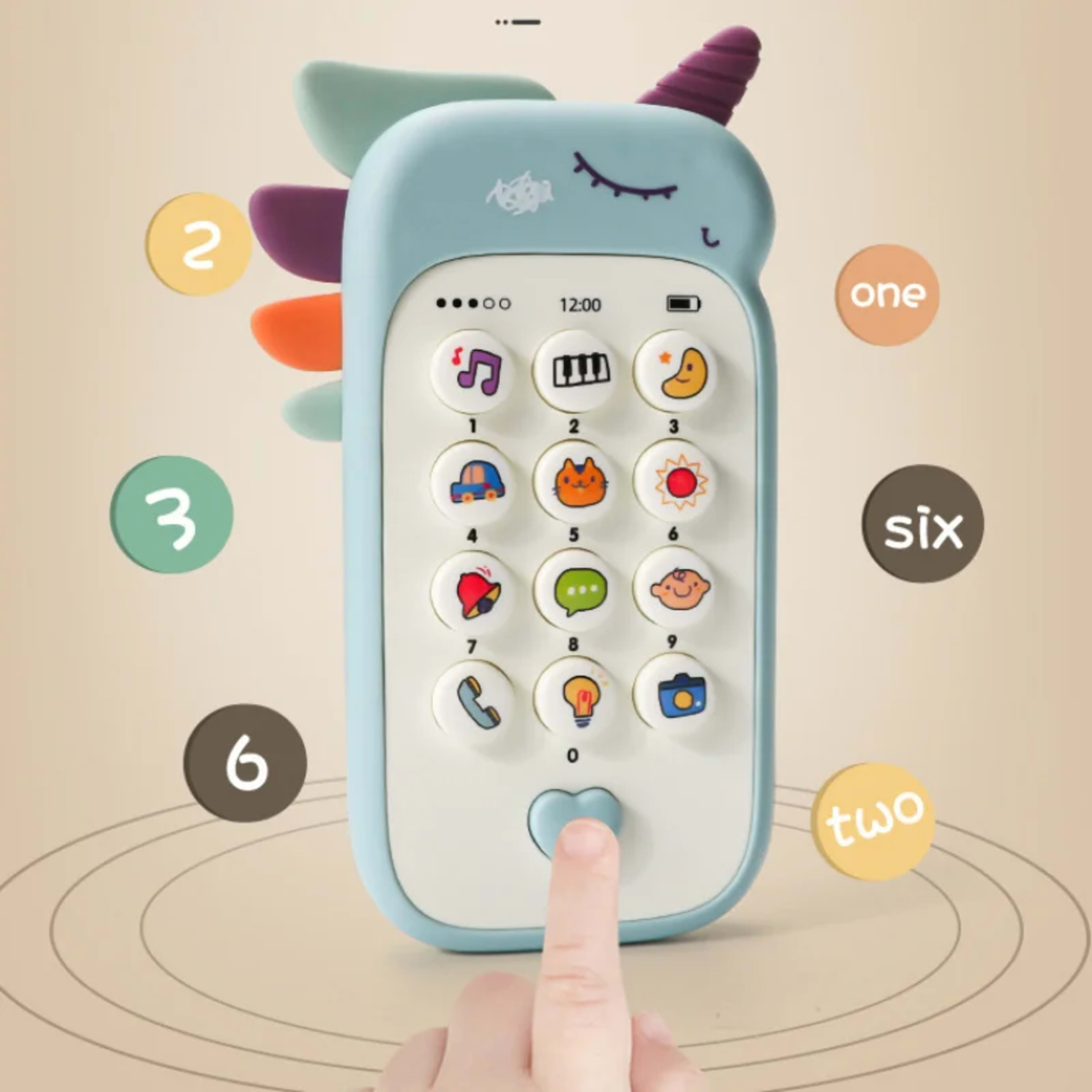 Baby Phone Toy Music Sound Telephone Sleeping Toys With Teether Simulation Phone Kids Infant Early Educational Toy Kids  3