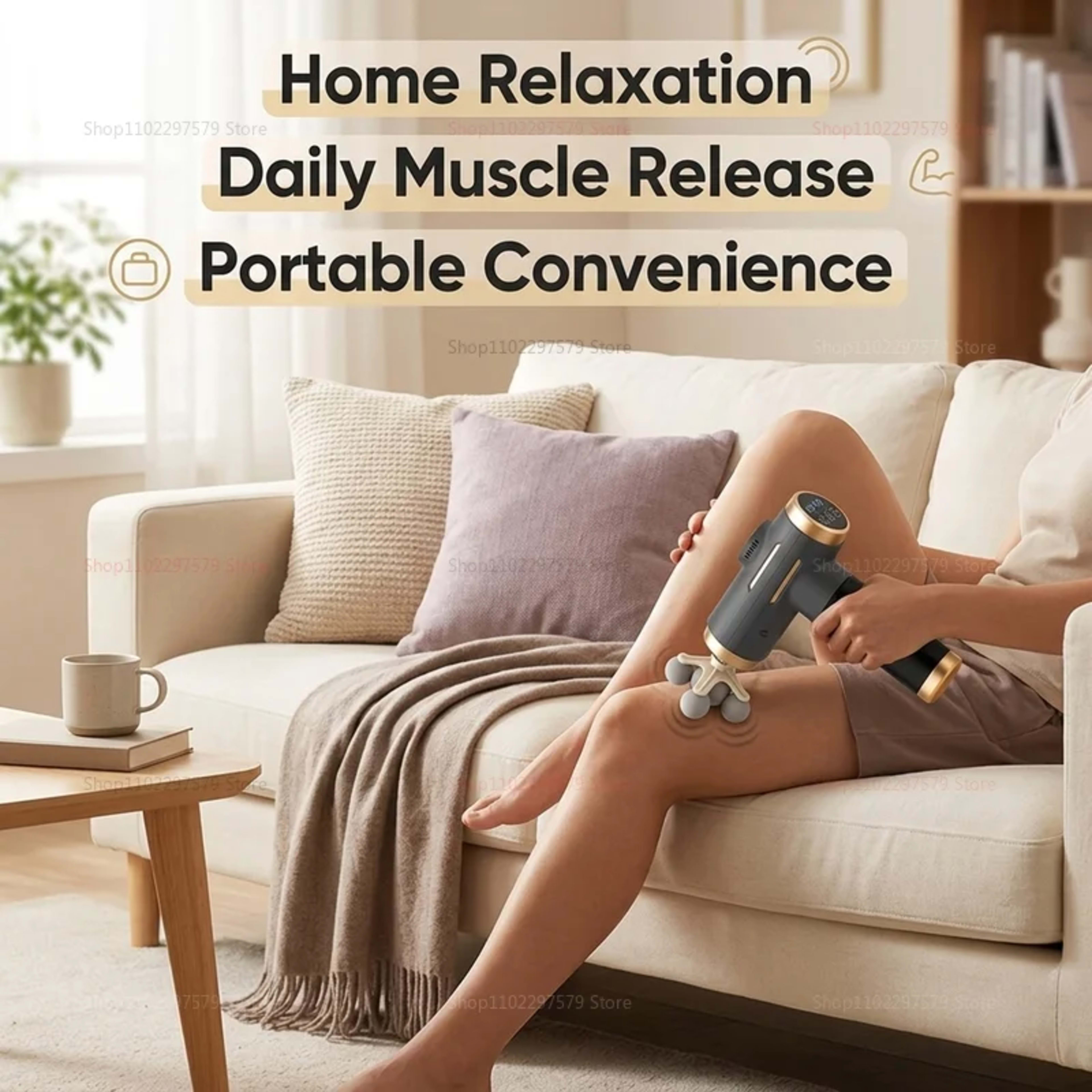 Fascia gun massager, professional grade massager, muscle relaxation and impact portable multi level massage gun 6