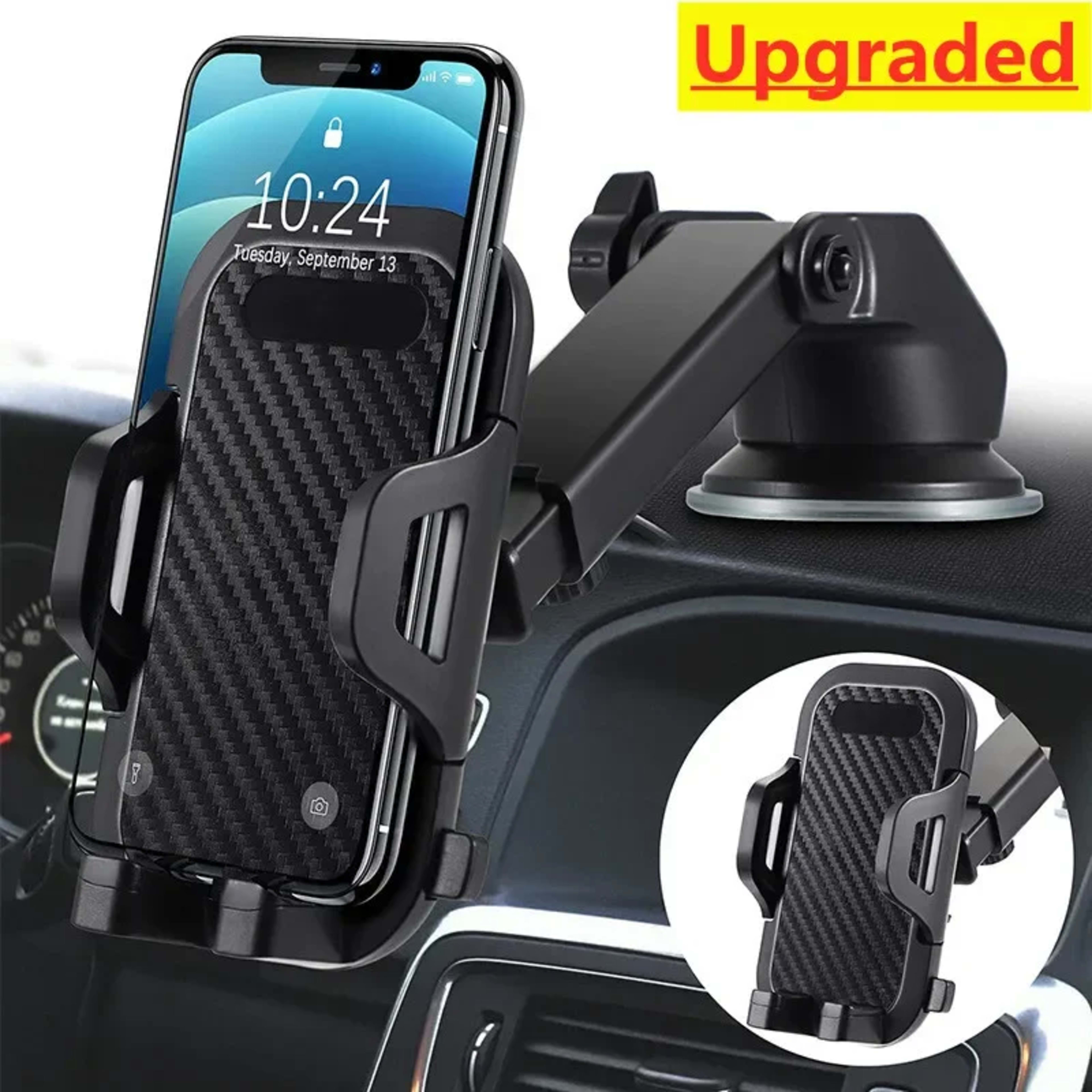 Car Phone Holder 360° Windshield Mobile Cell Support Smartphone Universal Mount Stand For iPhone 12 11 7 8 Samsung Huawe 4