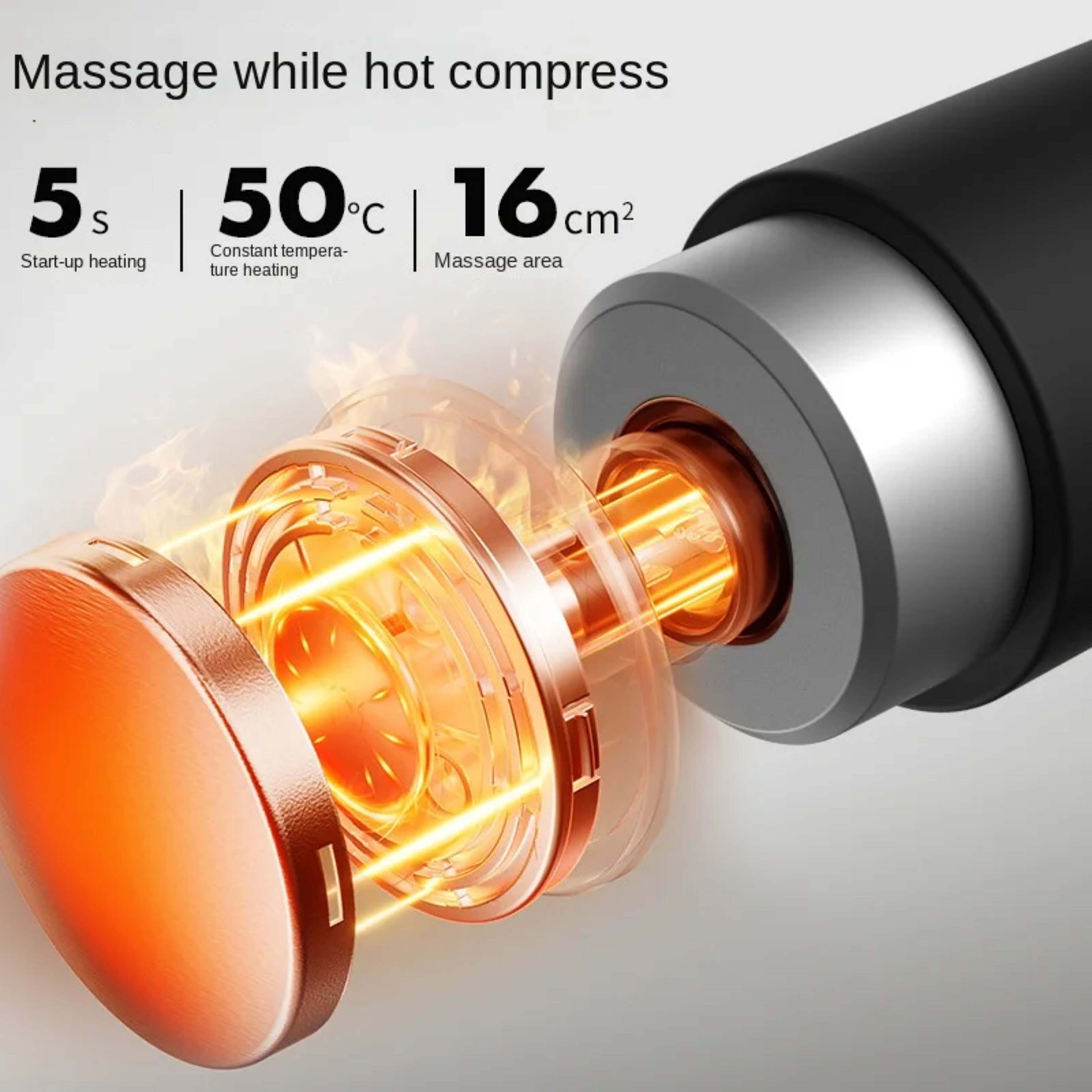 New Electric Powerful Percussive Mini Hot and Cold Massage Gun Muscle Relaxation Home Portable Gym Use Fascial Massager  3