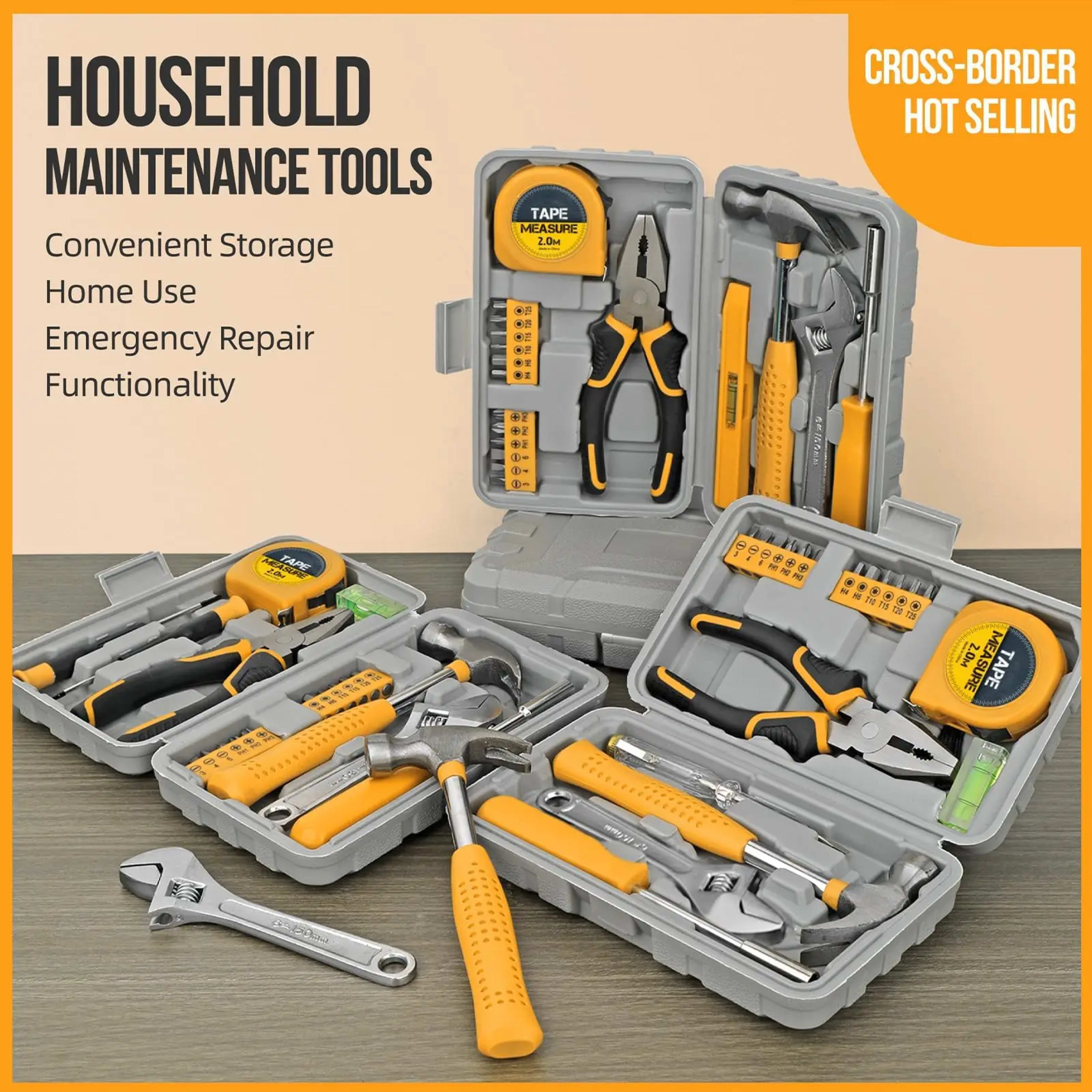 20 Pieces Home Tool Set, Basics Household Tool Kit with Small Mini Carrying Box for Men and Women DIY 3