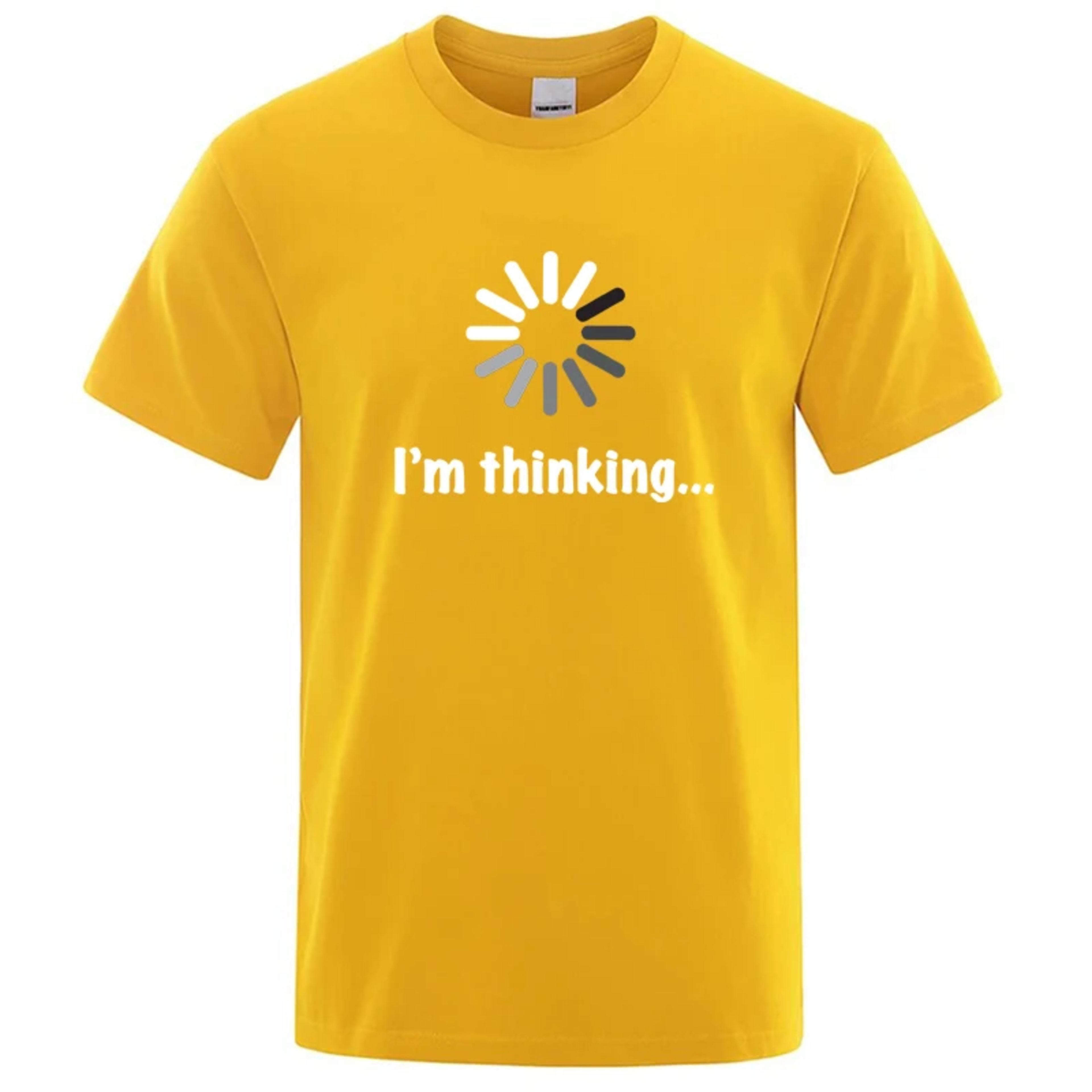 Men's T-shirt High Quality 100% Cotton Funny I‘m Thinking Printed Casual Loose Streetwear Cool Men T Shirt O-neck Male T 7