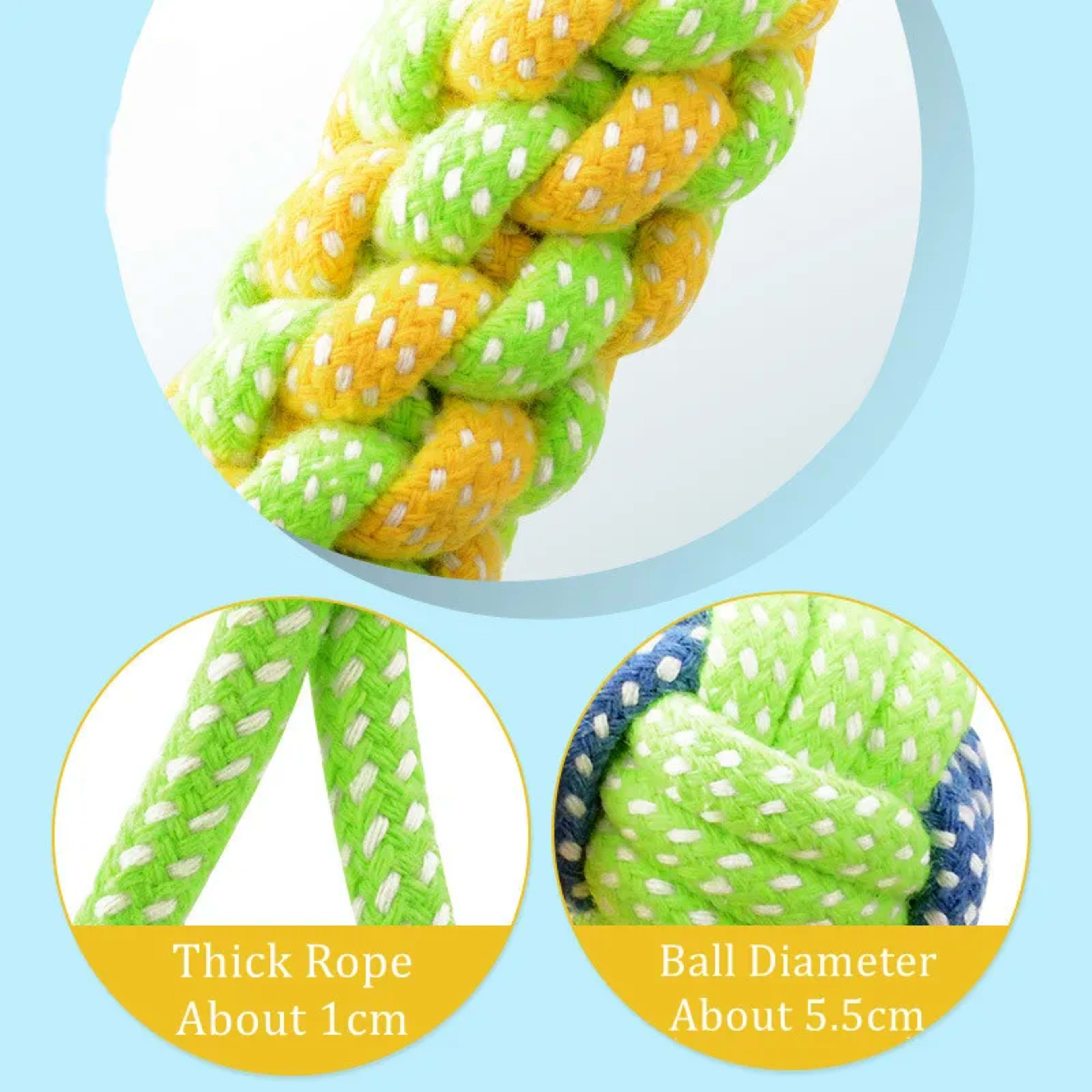 Pet Dog Toys for Large Small Dogs Toy Interactive Cotton Rope Mini Dog Toys Ball for Dogs Accessories Toothbrush Chew Pu 2