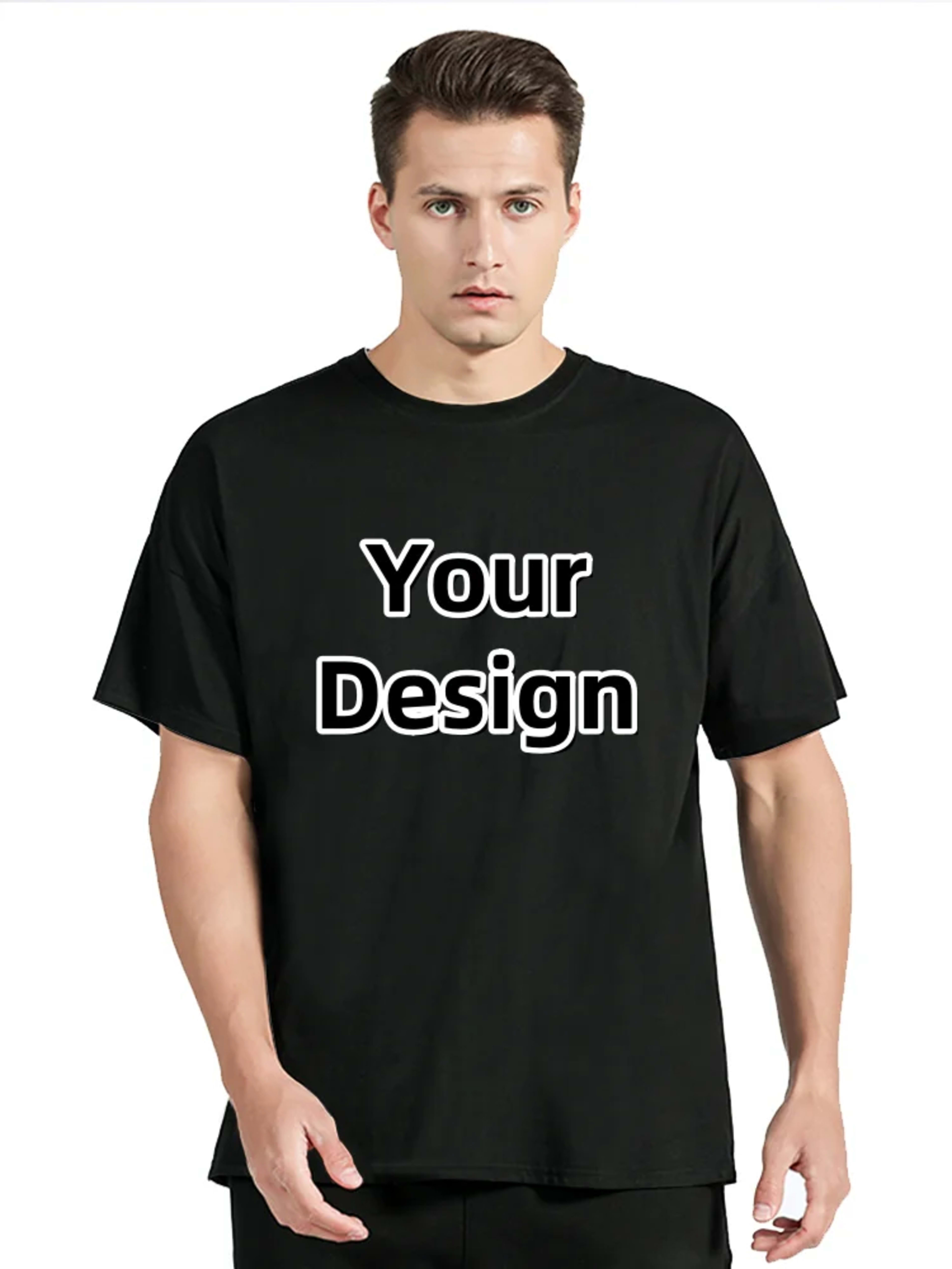 Men's Custom T-shirt With Your Own Logo Tshirt Text And Photo Printed On The Front And Back T Shirt Custom Gift Tees Clo 1