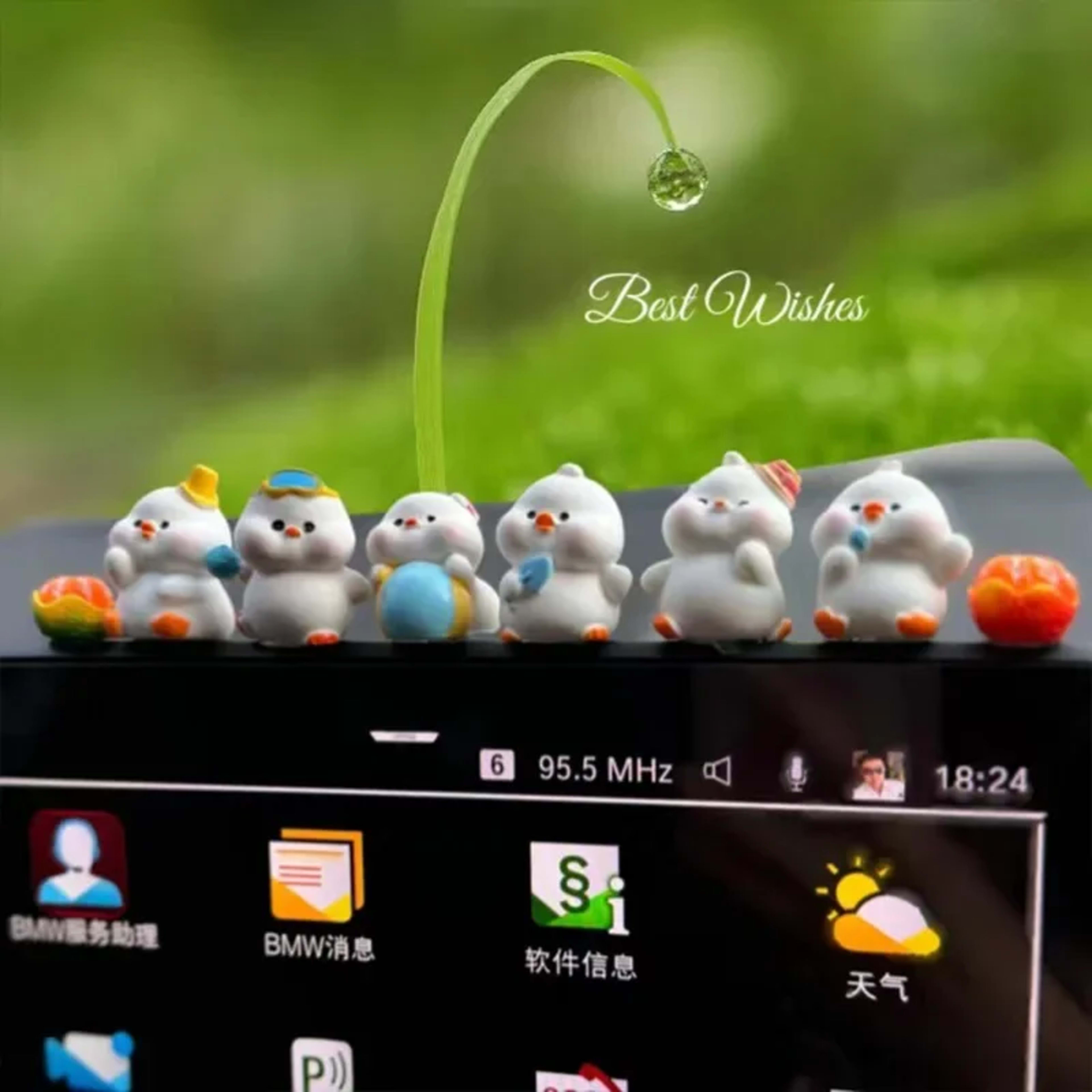Car interior accessories, car center console decorations, cute bunny car accessories, electric vehicle accessories 5