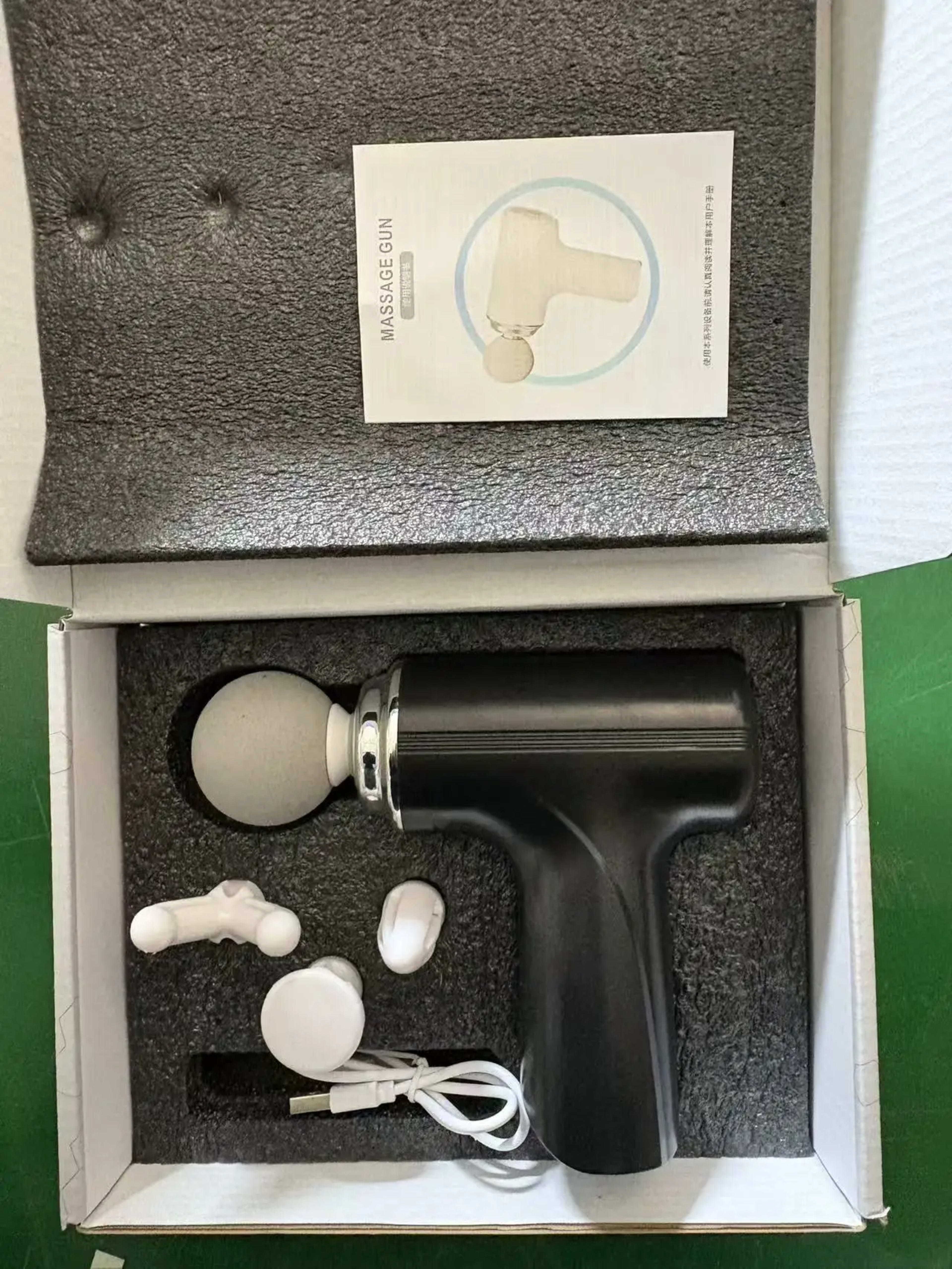 Portable Massage Gun with 4 Interchangeable Heads & LED Display - Full Body Percussion Massager for Deep Muscle Relaxati 7