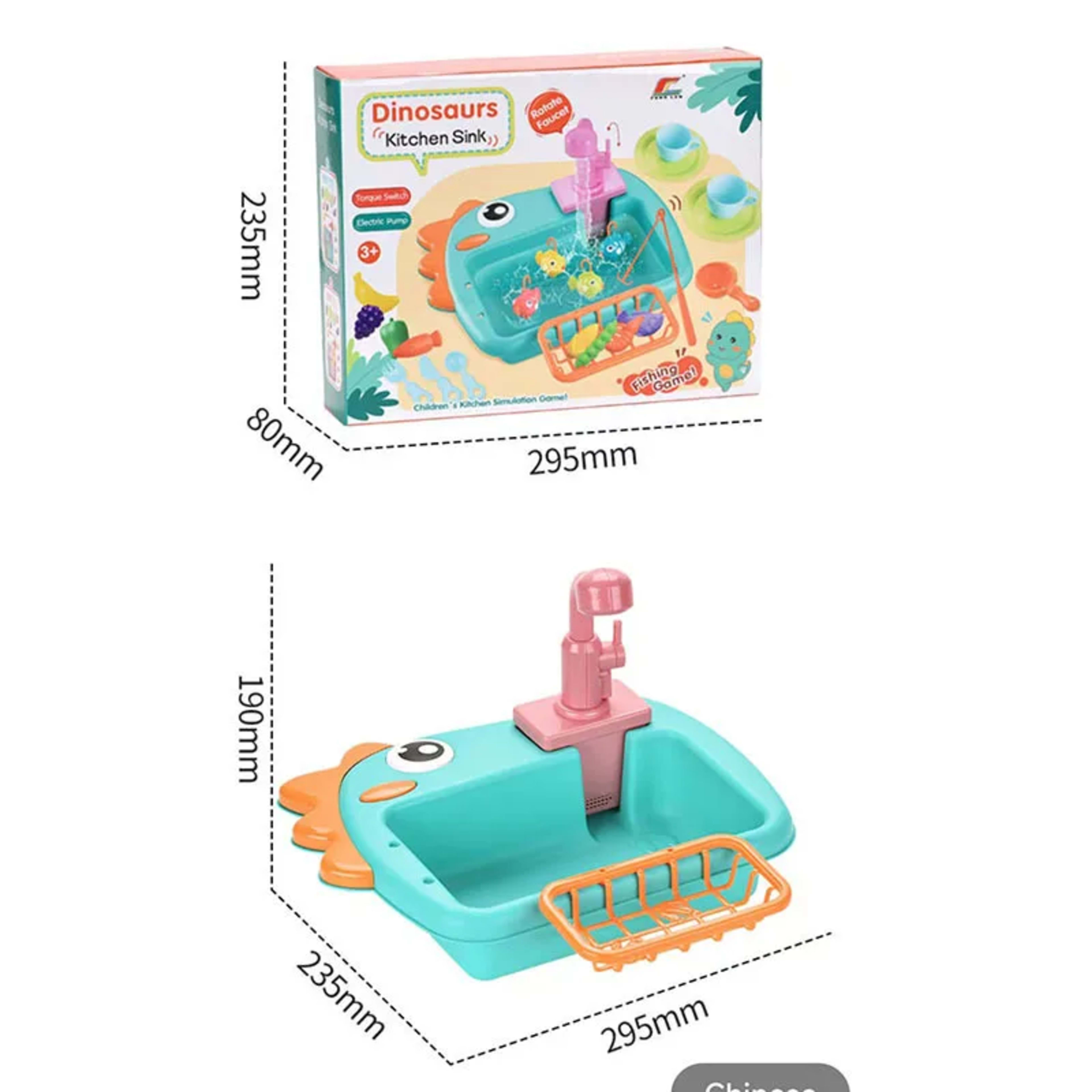 Kitchen Sink Toys Kitchen Toys for Kids with Tableware Accessories Vegetable Fruit Fishing Games for Toddlers Kids Kitch 8