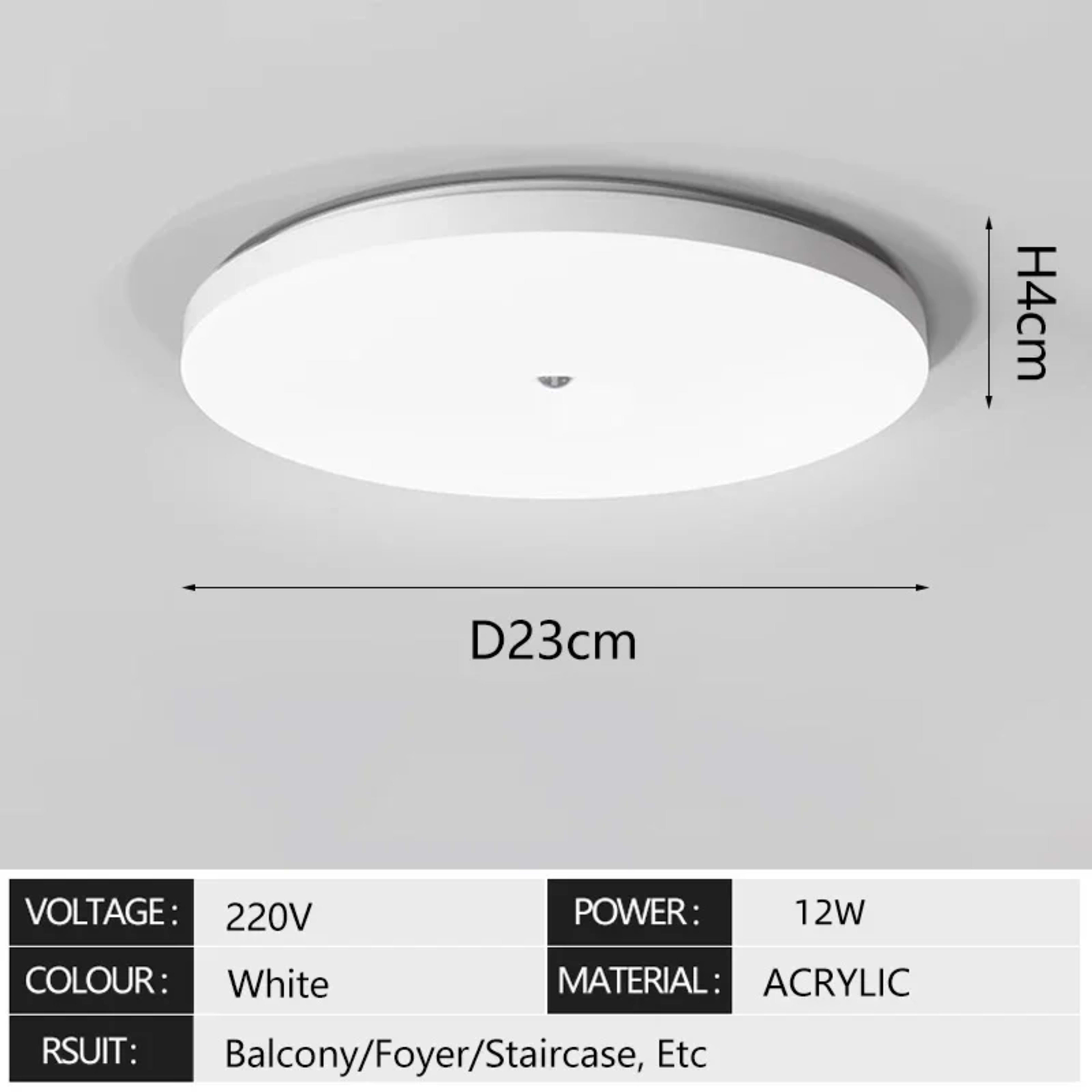 LED Ceiling Light with Motion Sensor Human Infrared Sensing Light Staircase Garage Corridor Warehouse Indoor Lighting Fi 8