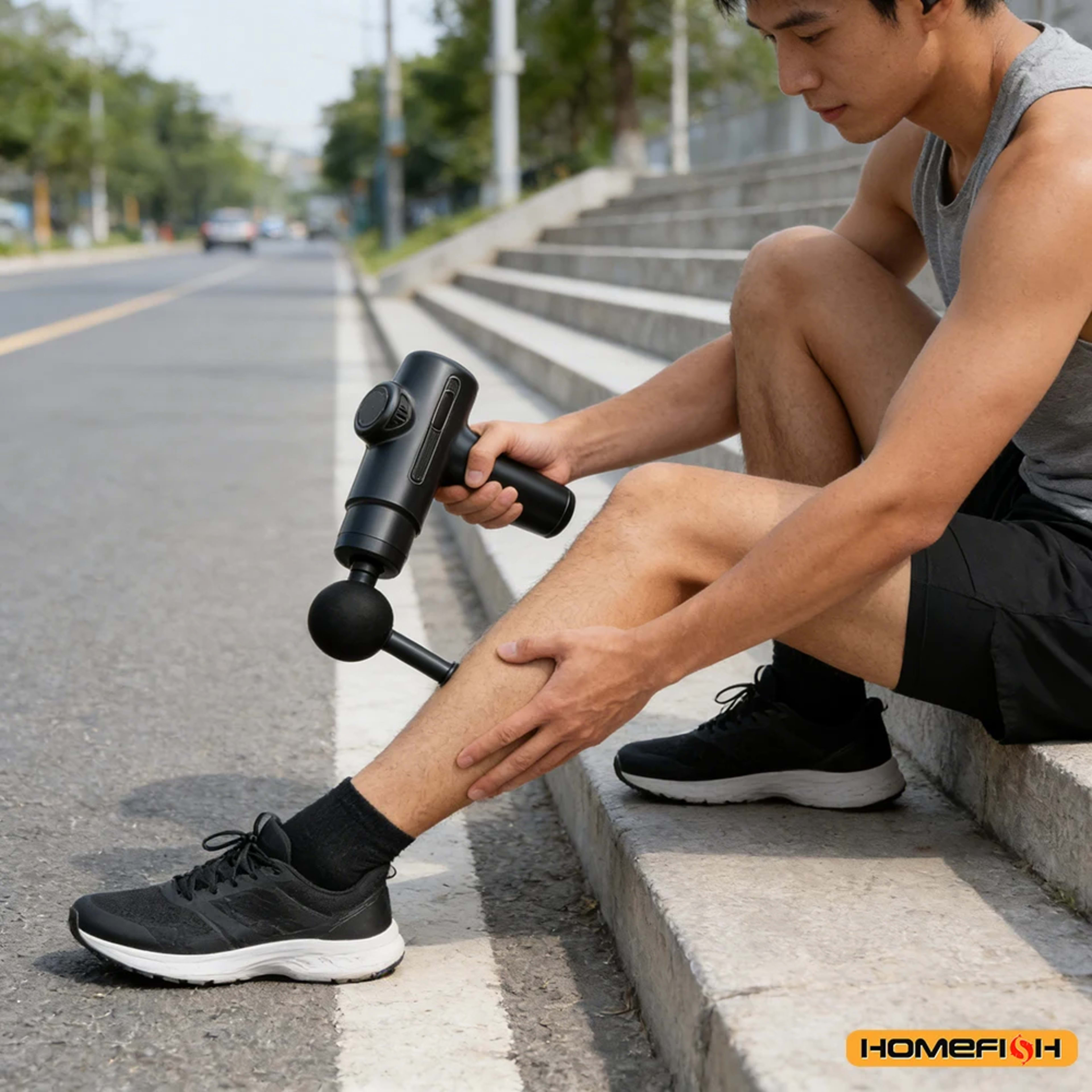 Electric Massage Gun Deep Tissue Facial Massgaer 8 Heads Arms Back Leg Muscle Relaxing For Body Back Arm Sport Fitness 2
