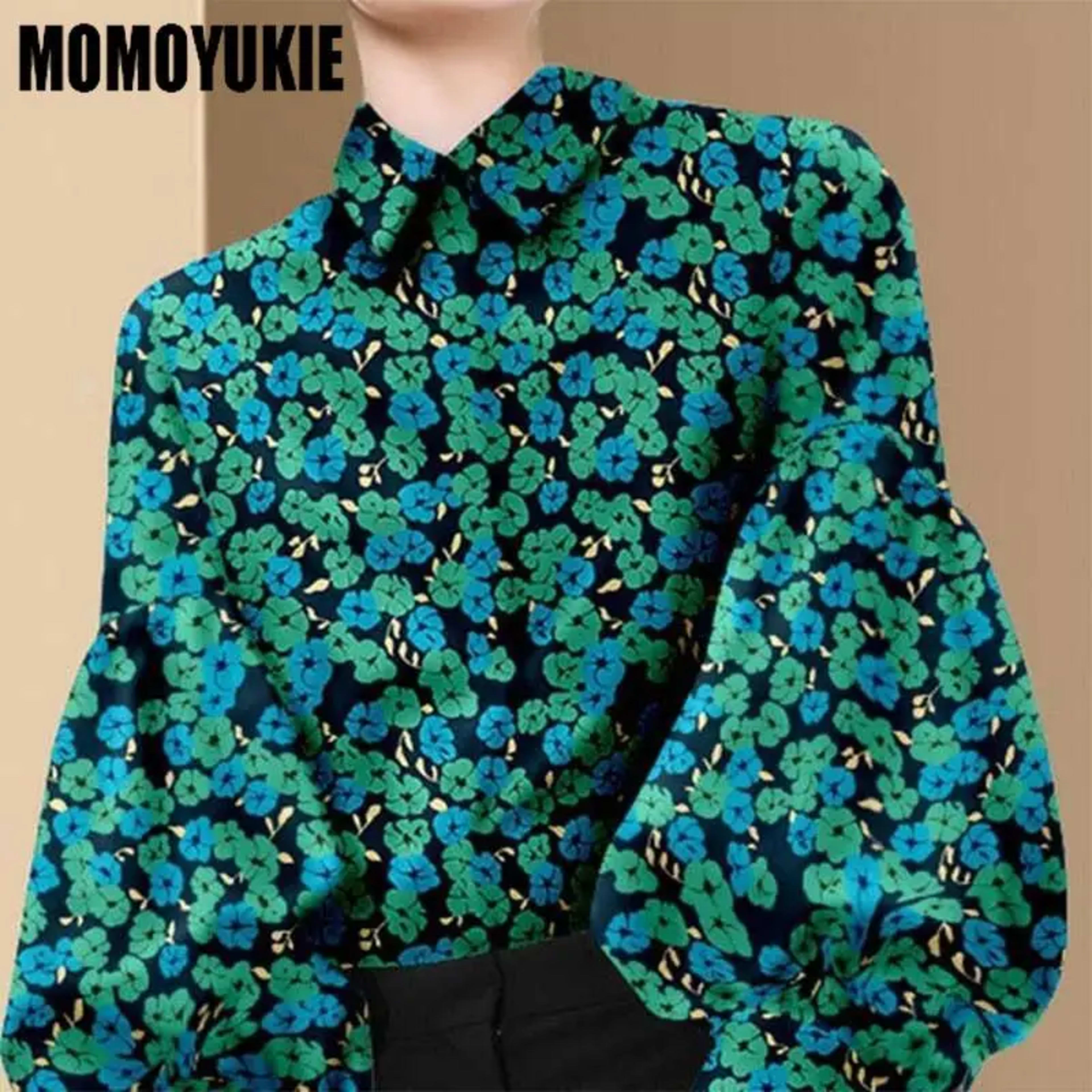 blusas mujer de moda 2022 summer Top female women shirts Women's plaid printed shirt Blouses tops Long sleeve Chic woman 5