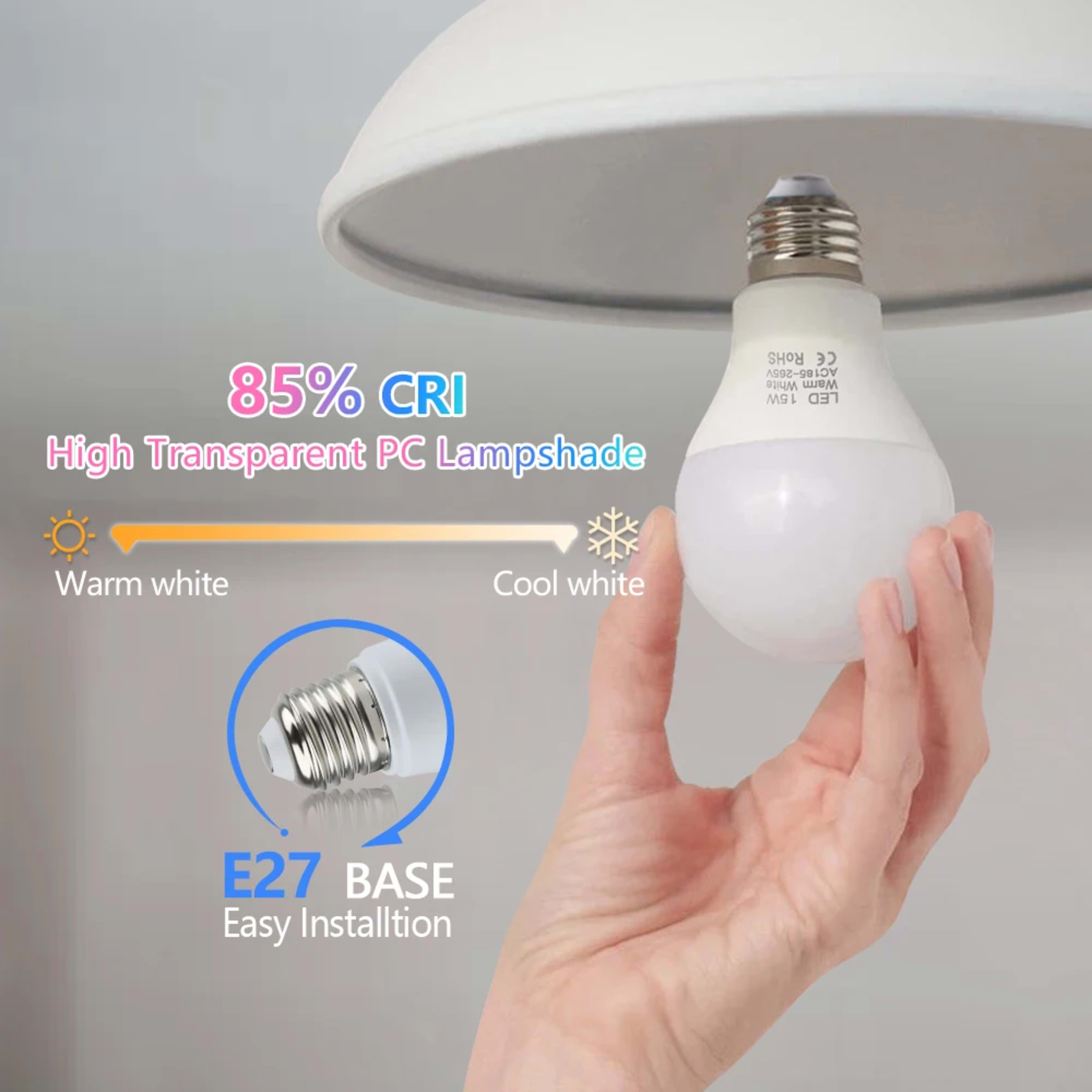 3W 6W 9W 12W 15W 18W LED Bulb Lamps E27 Lampada LED Light Bulb AC 220V-240V Smart IC High Brightness Bombilla Lamp Spotl 4