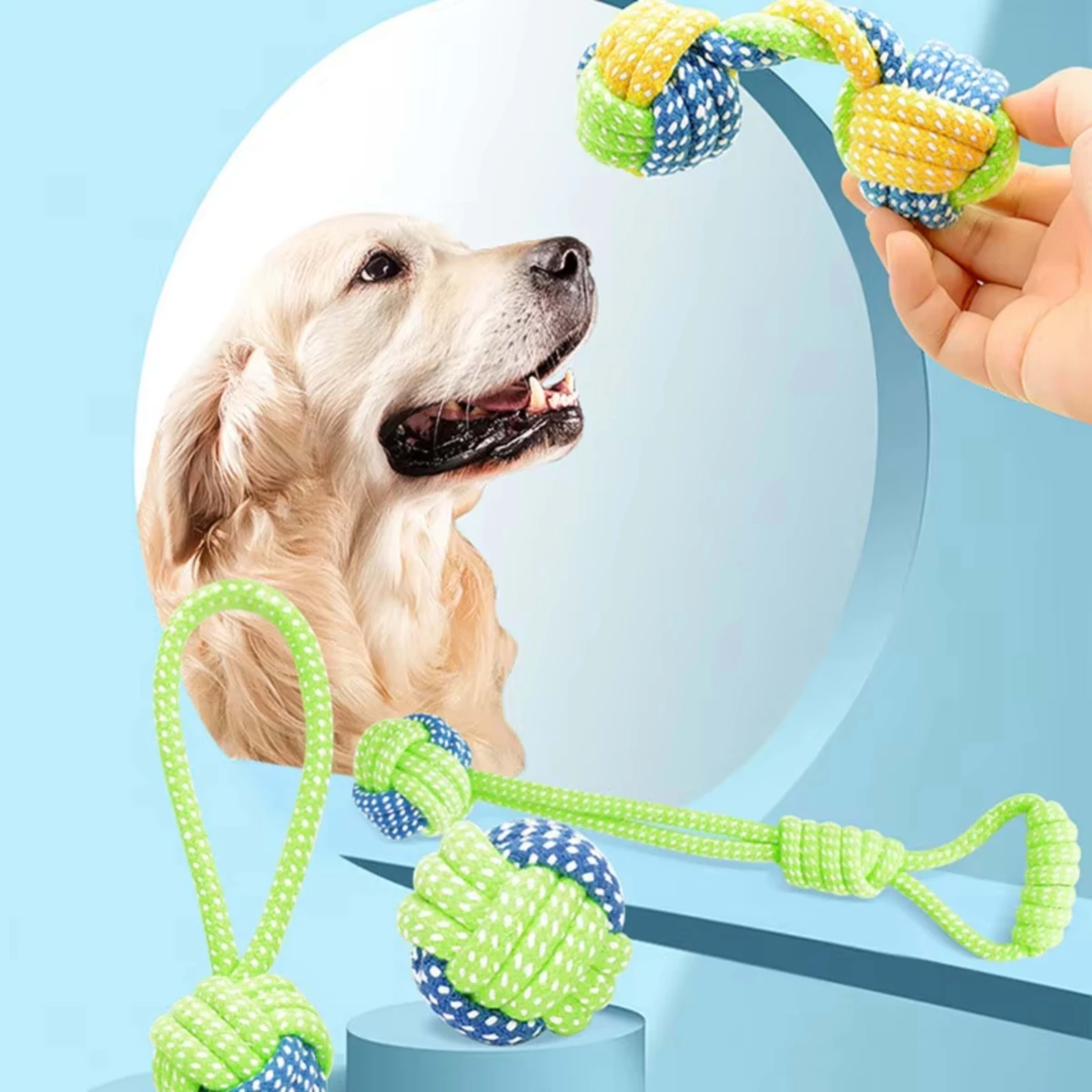 Pet Dog Toys for Large Small Dogs Toy Interactive Cotton Rope Mini Dog Toys Ball for Dogs Accessories Toothbrush Chew Pu 3