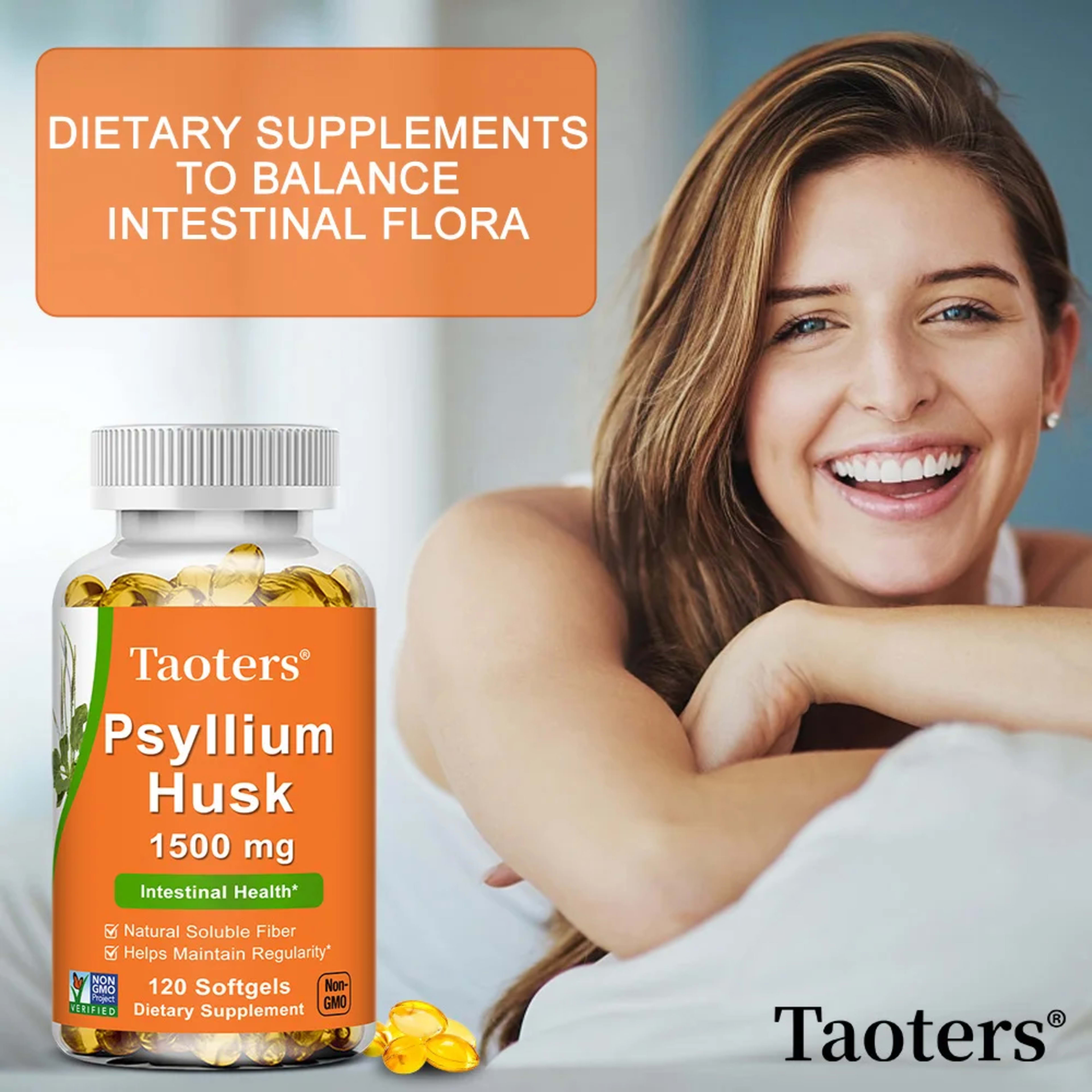 Psyllium Husk Supplement-Natural Soluble Fiber,Promotes Digestion,Supports Immunity,and Promotes Intestinal Health,120 C 2