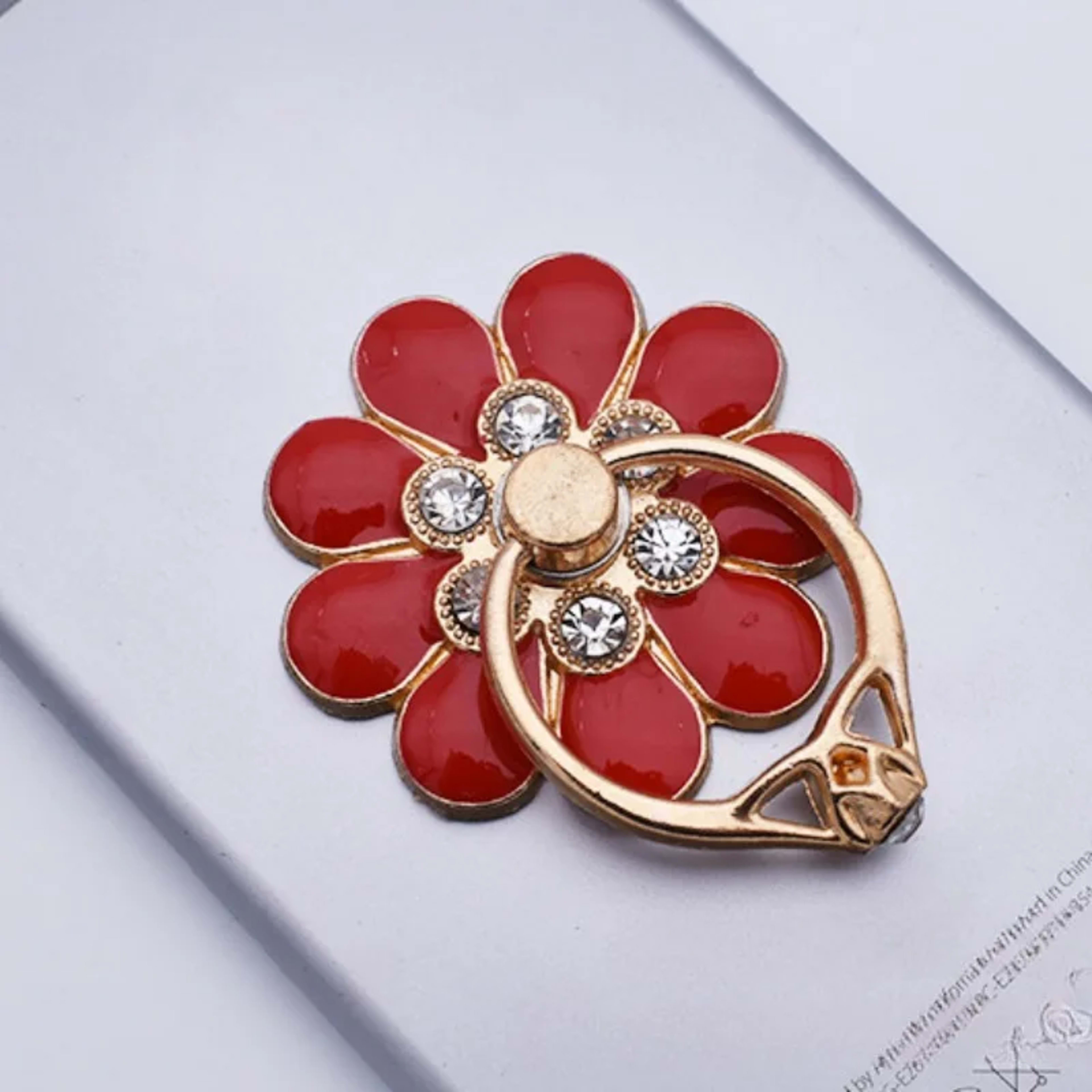Mobile Phone Case Accessories Alloy Flower Phone Holder Creative Metal Ring Buckle Mobile Phone Decoration DIY Back Stic 9
