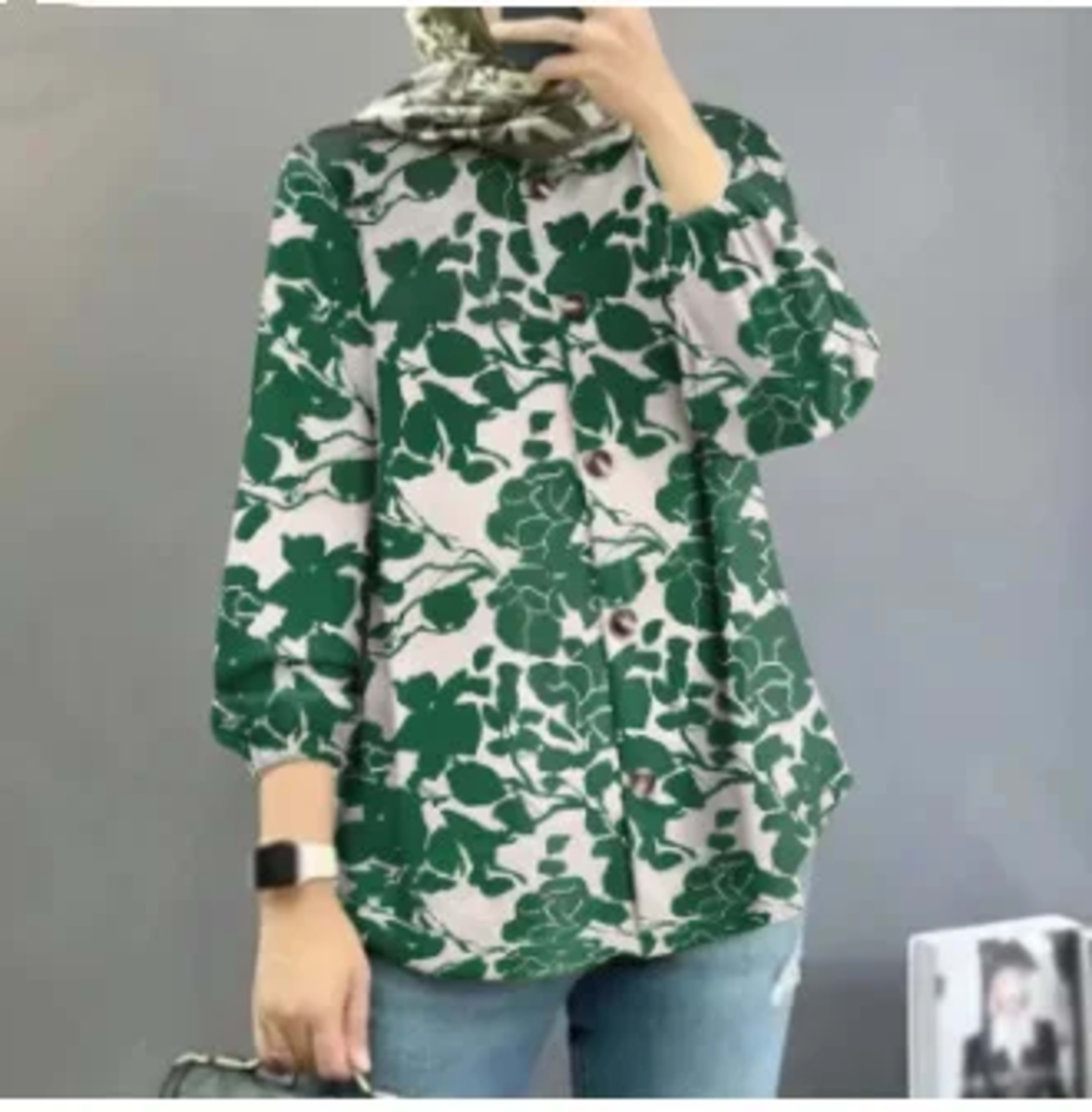 2026 Women Bohemian Blouse Vintage Floral Print Long Sleeve Lace-up Shirt Tops Casual Fashion Muslim Abaya Holiday Blusa 8
