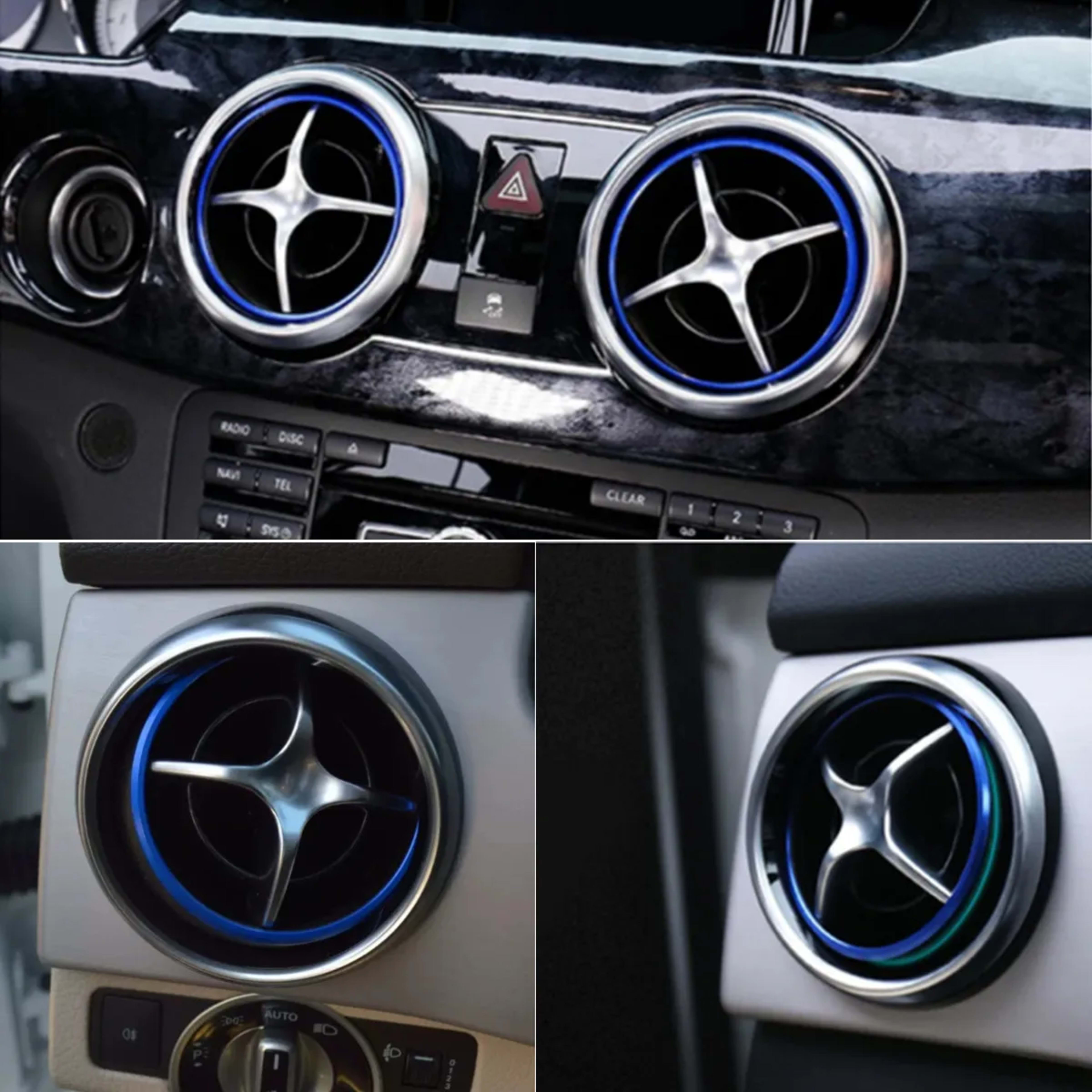 Car Accessories For Mercedes Benz SLK SLC R172 SLC180 SLC200 SCL300 SLC43 AMG Air Conditioner Outlet Decorative Sticker 5