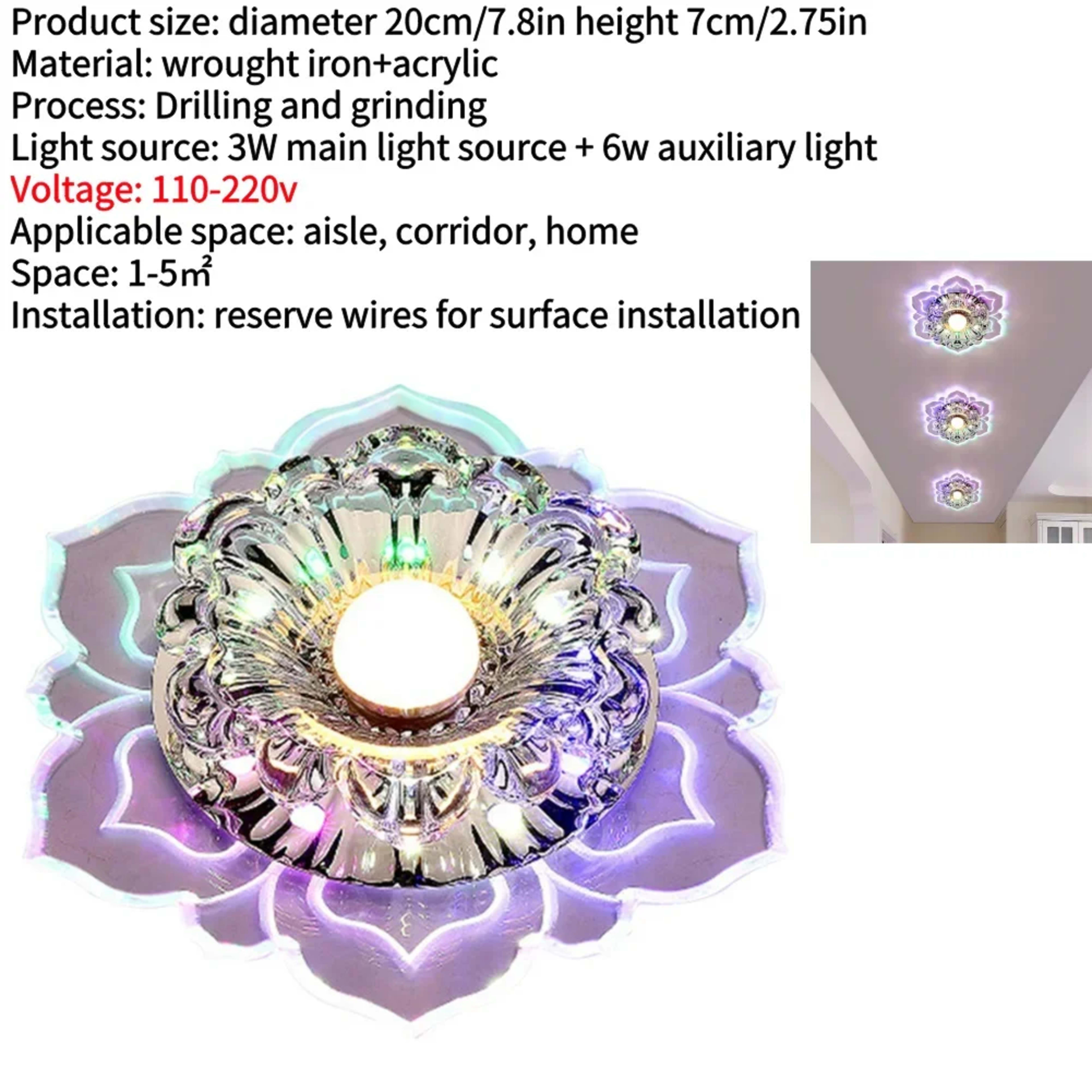 LED Ceiling Fixture Energy Saving Porch Light Protect Eyes Corridor Lamp Easy Installation Brightness Durable for Aisle  12